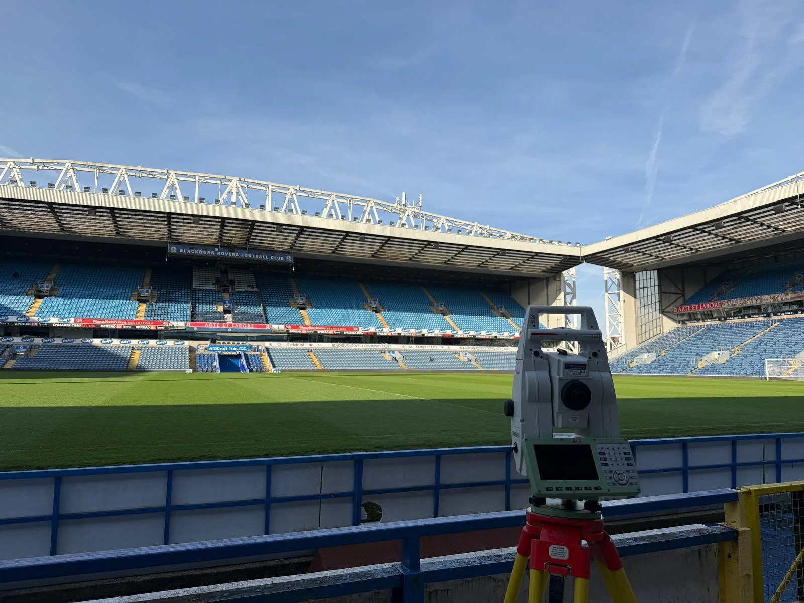 Survey work at Ewood Park, Blackburn Rovers FC