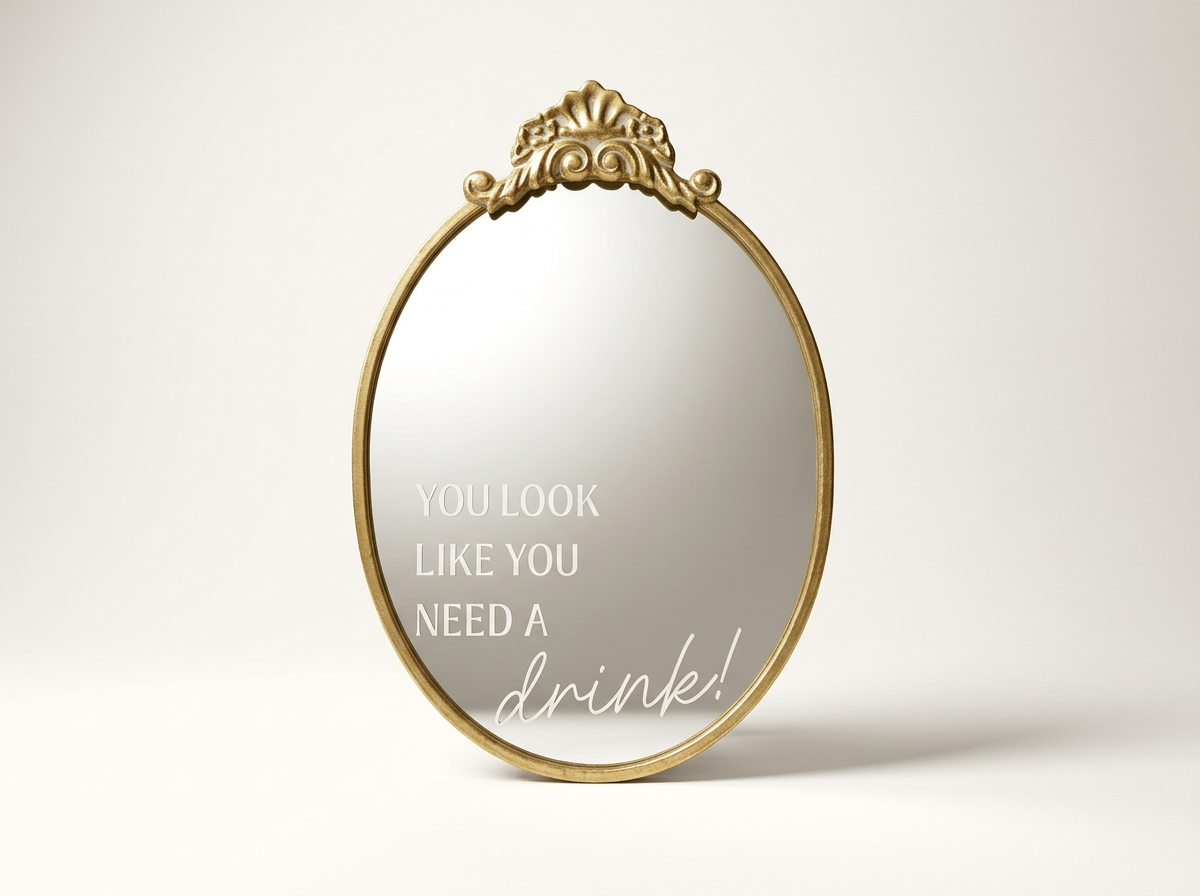 Victoria // Customizable Small Gold Oval Mirror