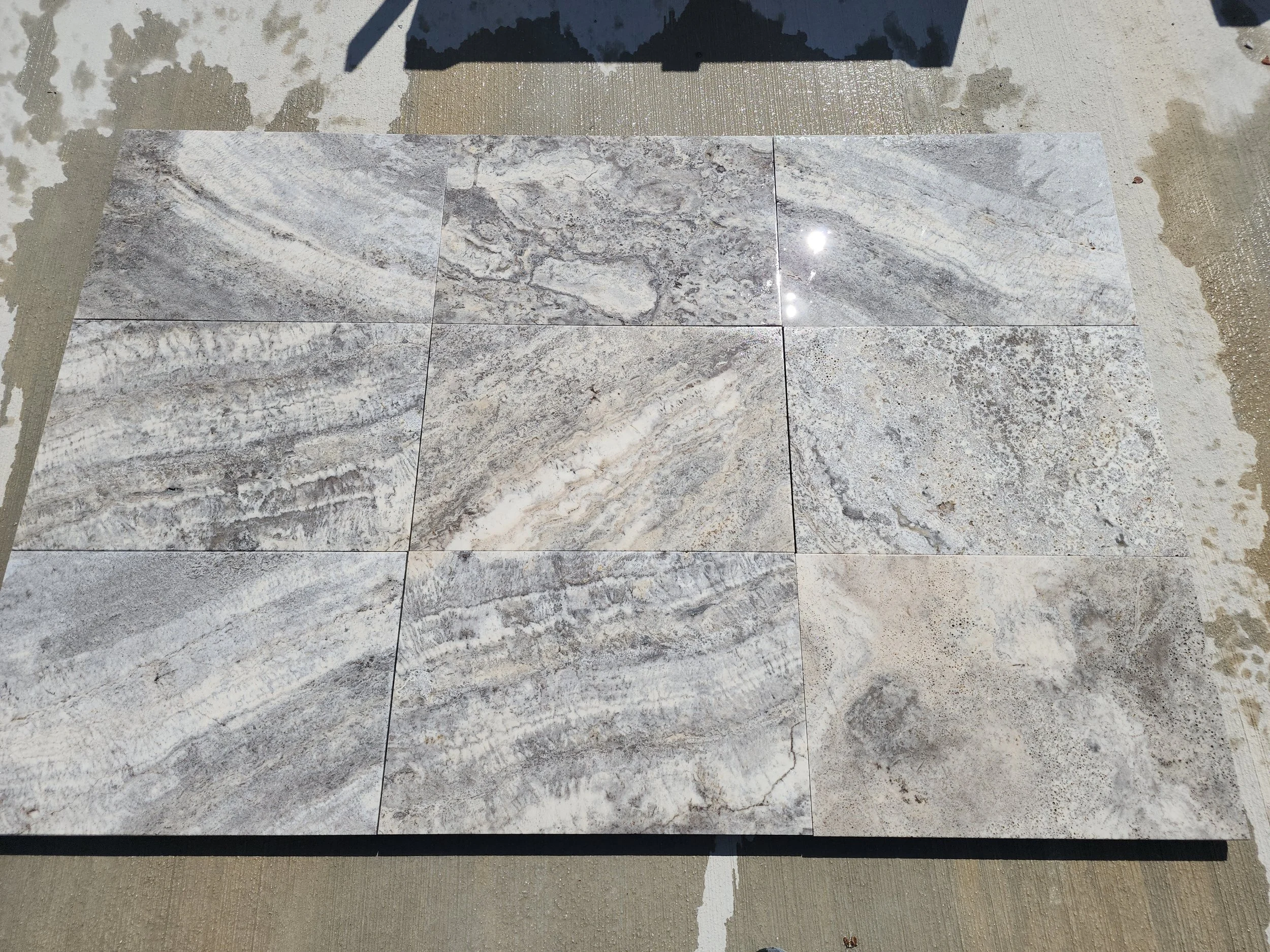 Silver Fantastic Travertine Tumbled-1(wet look)