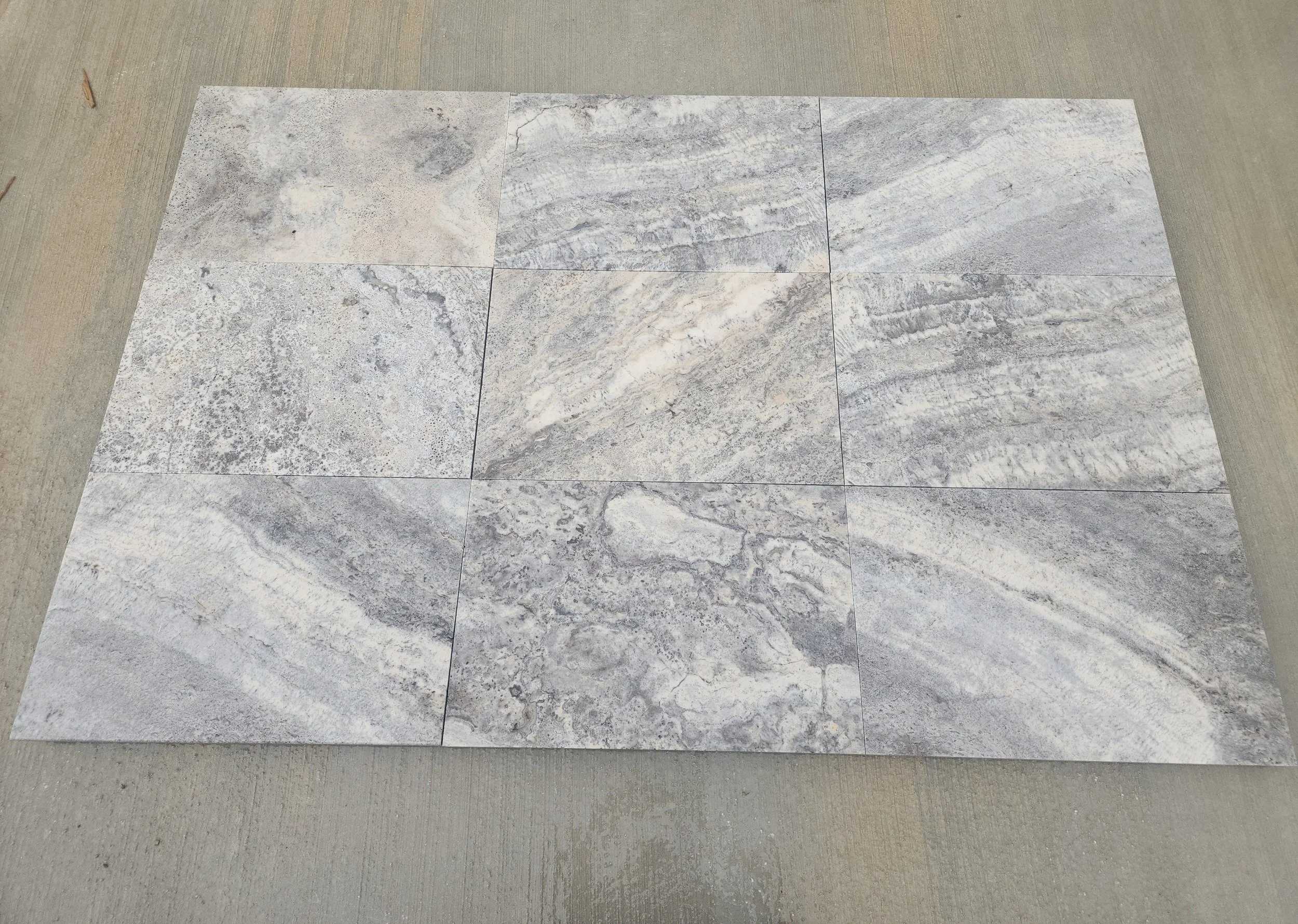 Silver Fantastic Travertine Tumbled-3(wet look)