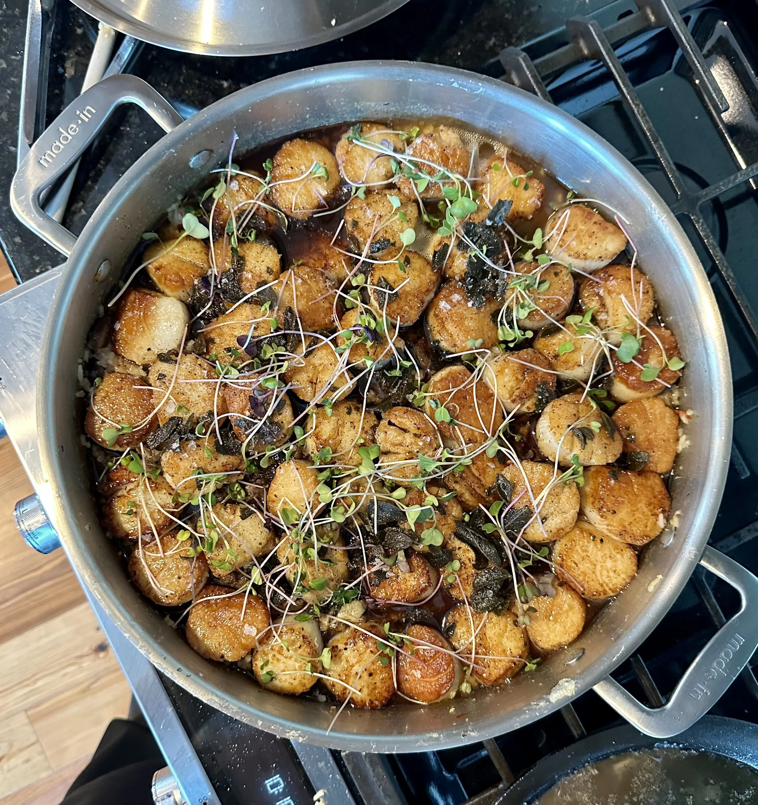 Pan Seared Sea Scallops in Sage Brown Butter
