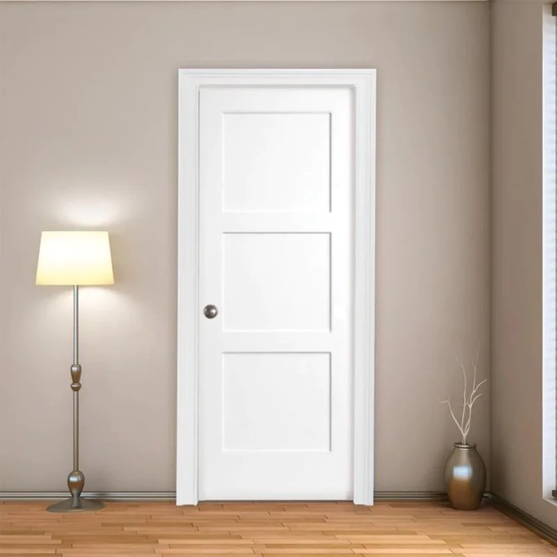 110U Alaska White Triplex Glass Modern Interior Door
