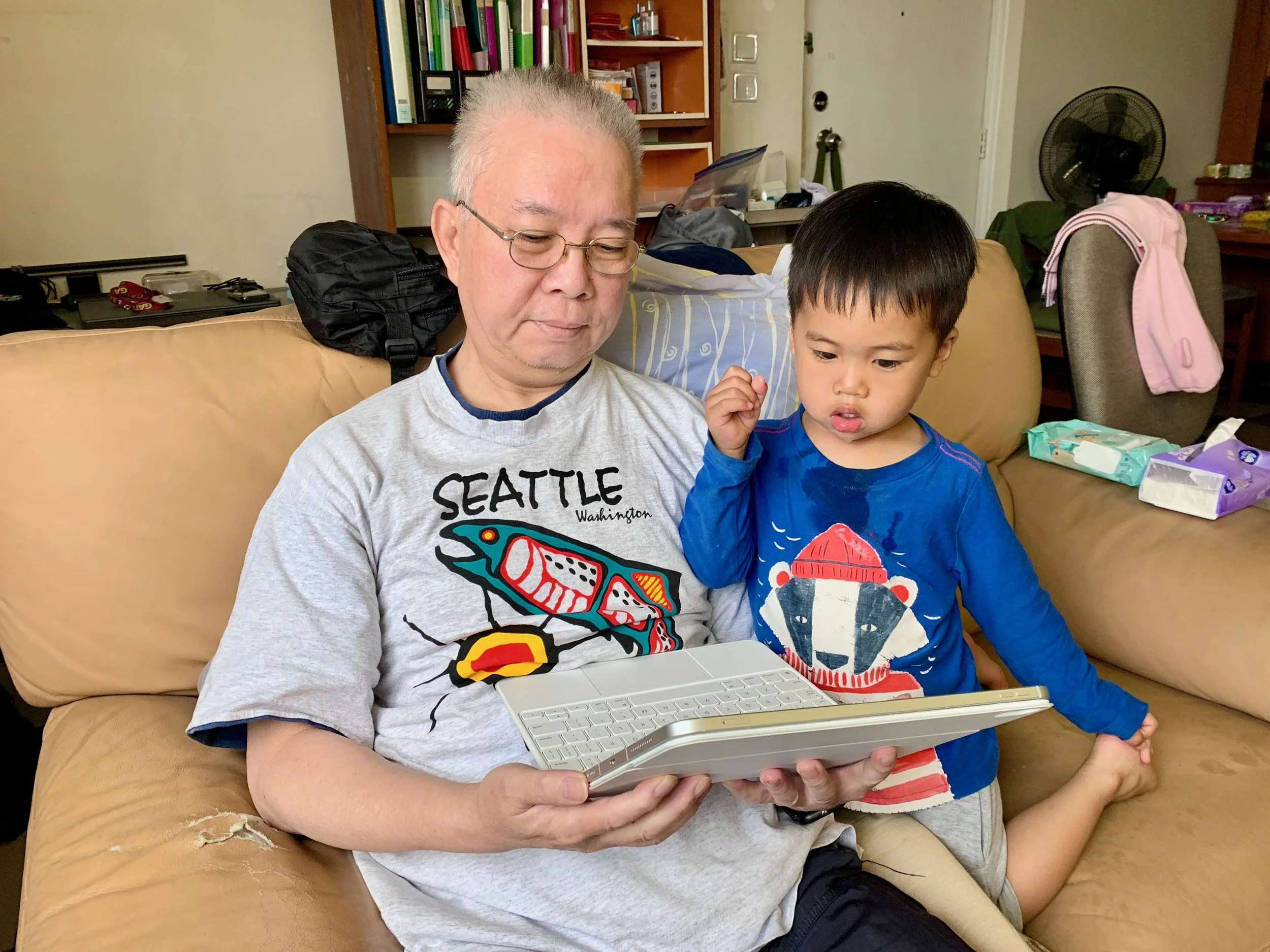 Ethan with Great Uncle Albert