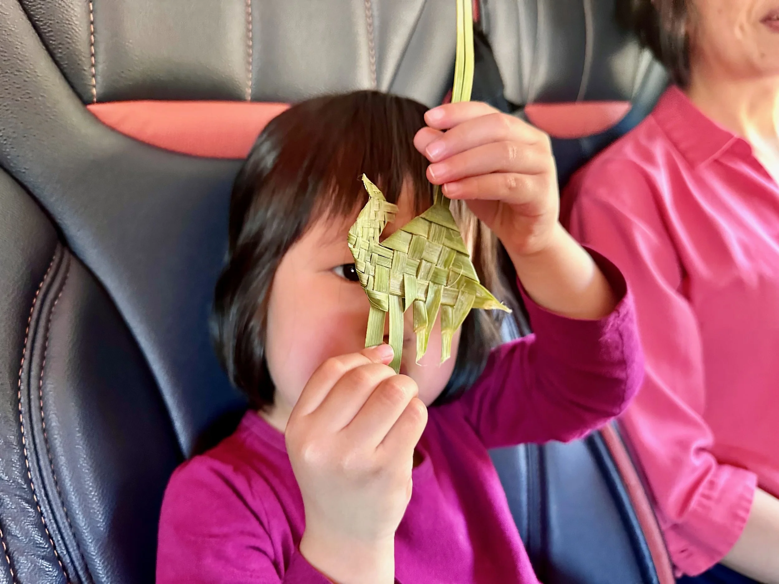 One of the guides made Zia a camel from a leaf