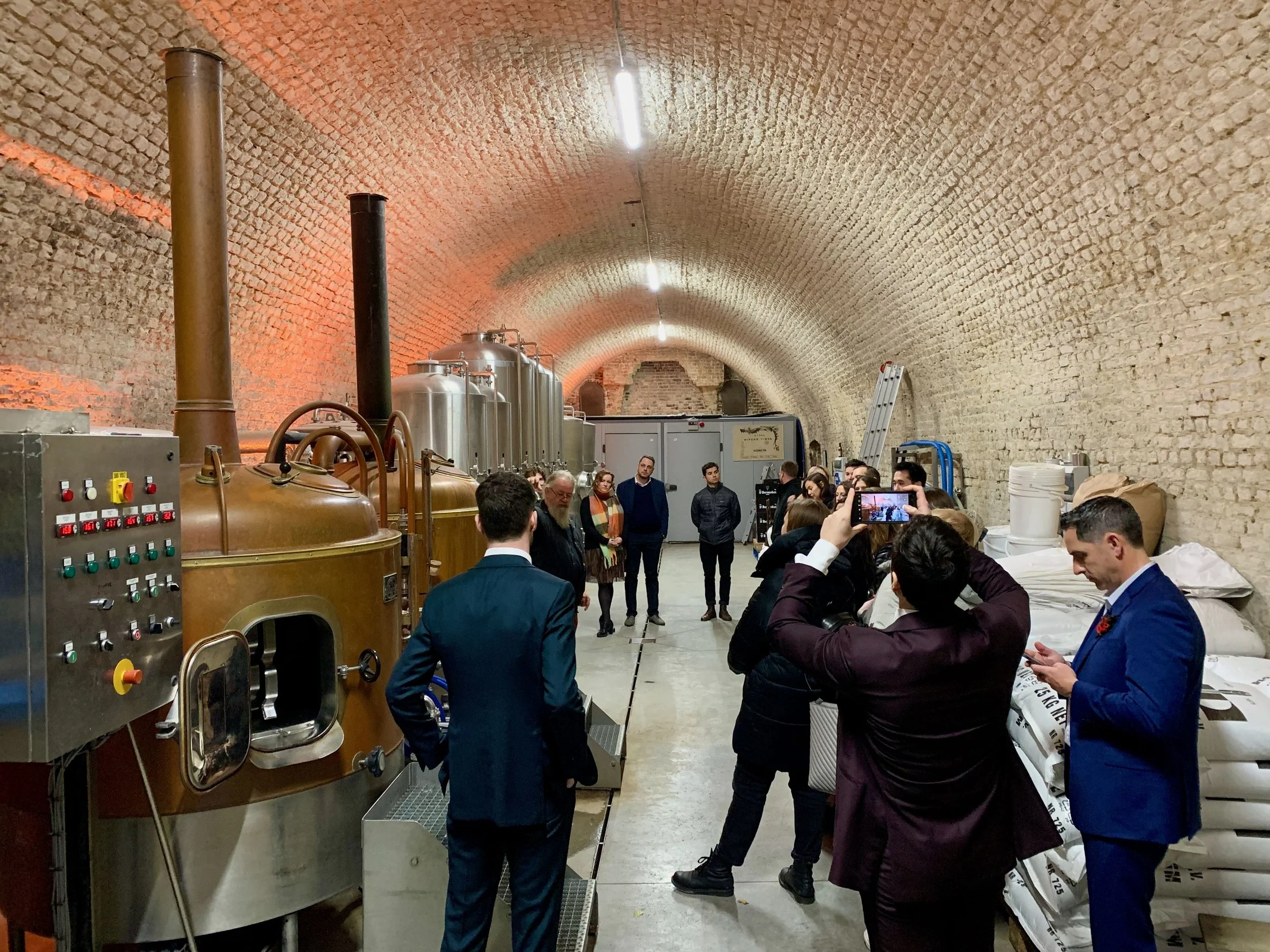 A wedding with a brewery tour.