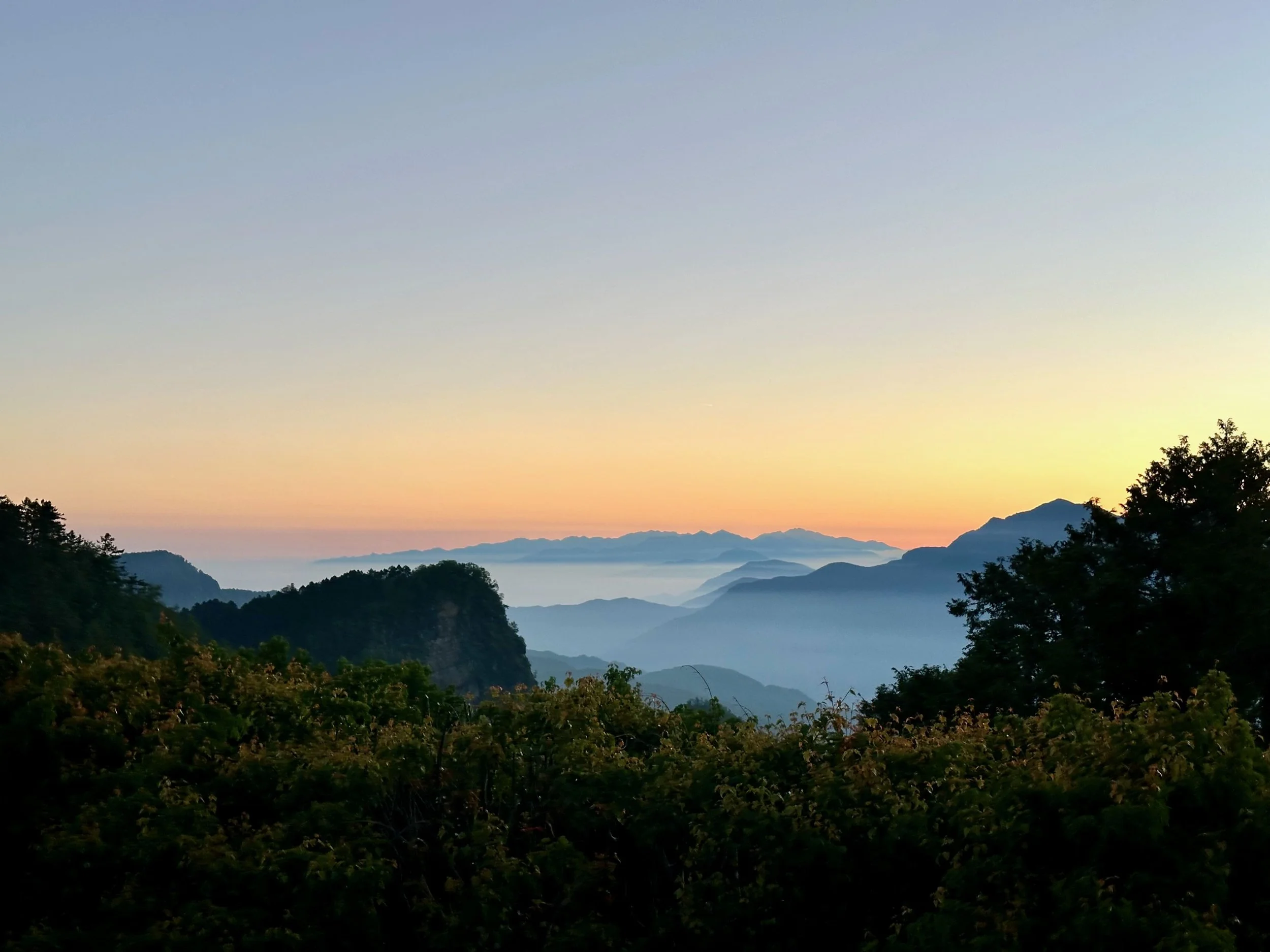 Sunrise on Alishan mountain