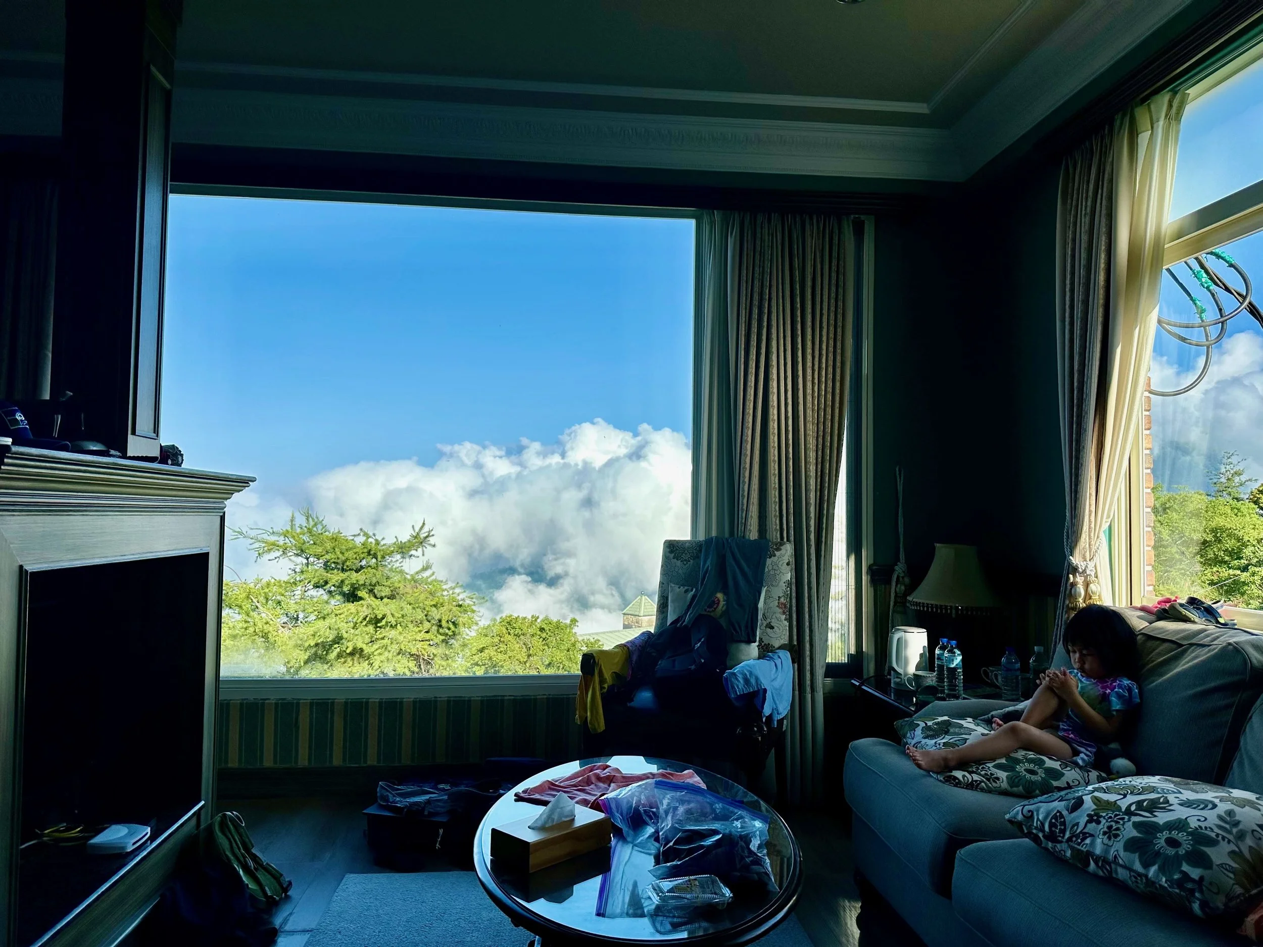 In the clouds