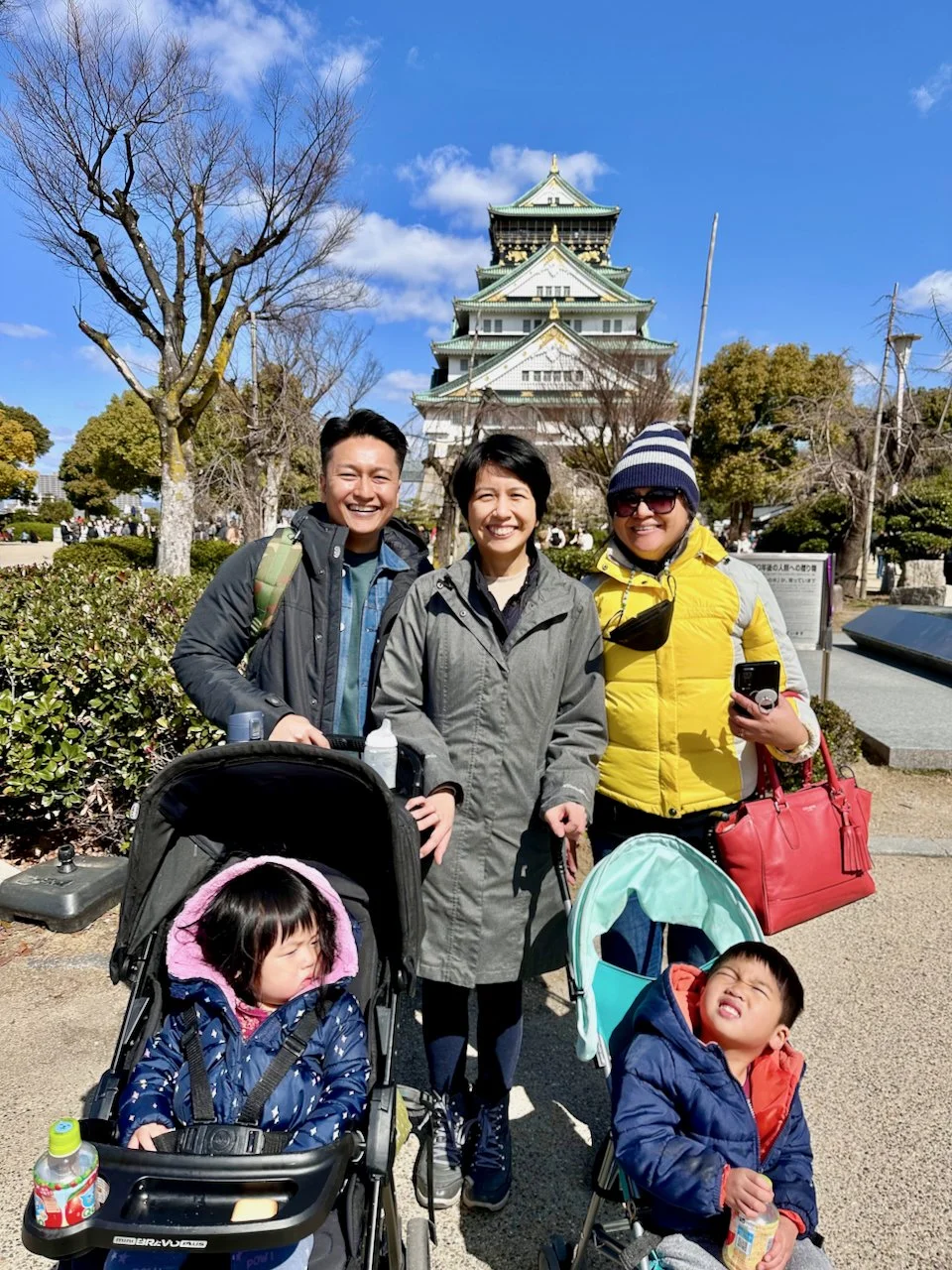 Osaka Castle with Sianita's mom and brother