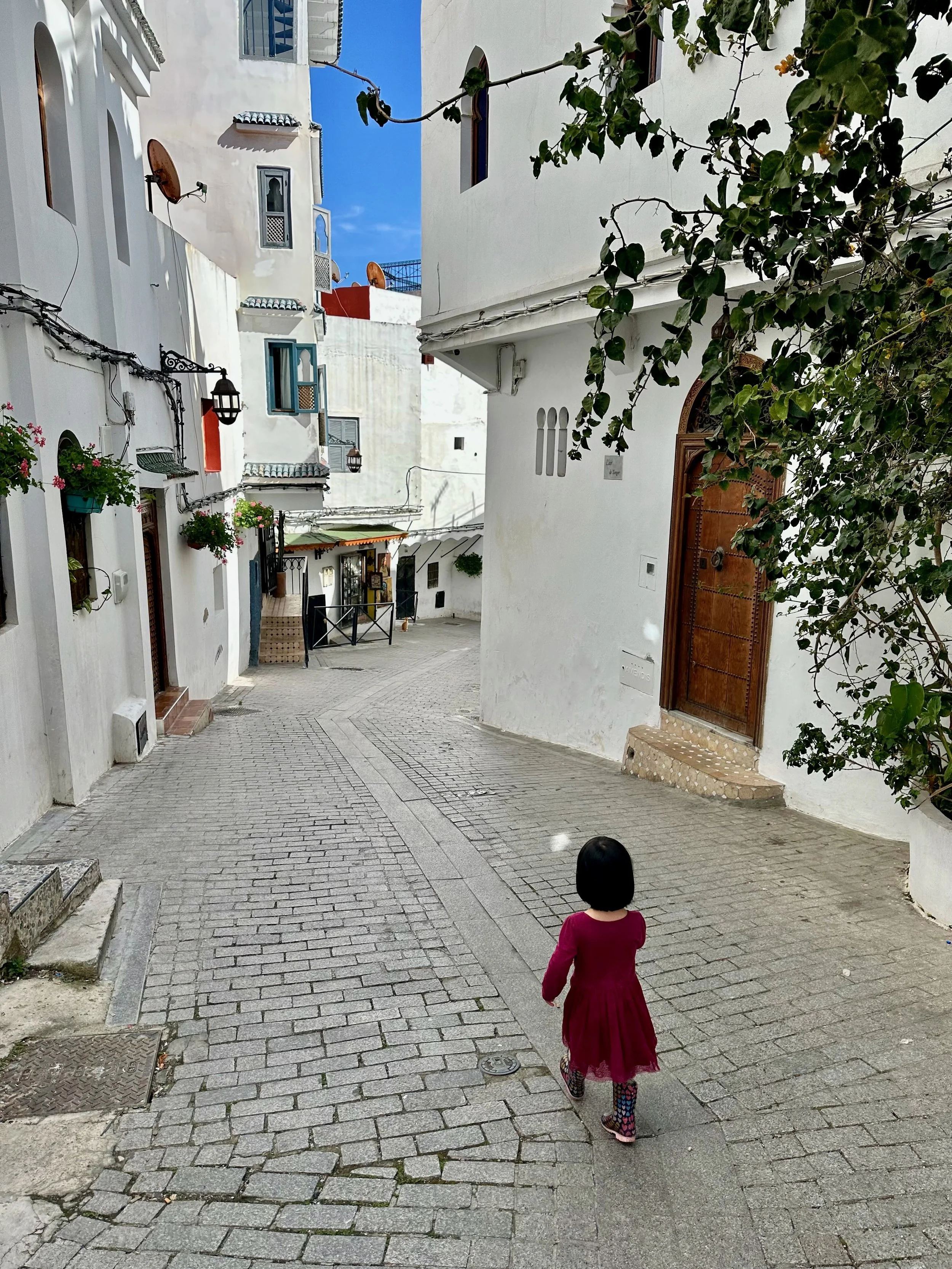 Exploring the streets of Tangier.  Next stop Spain!