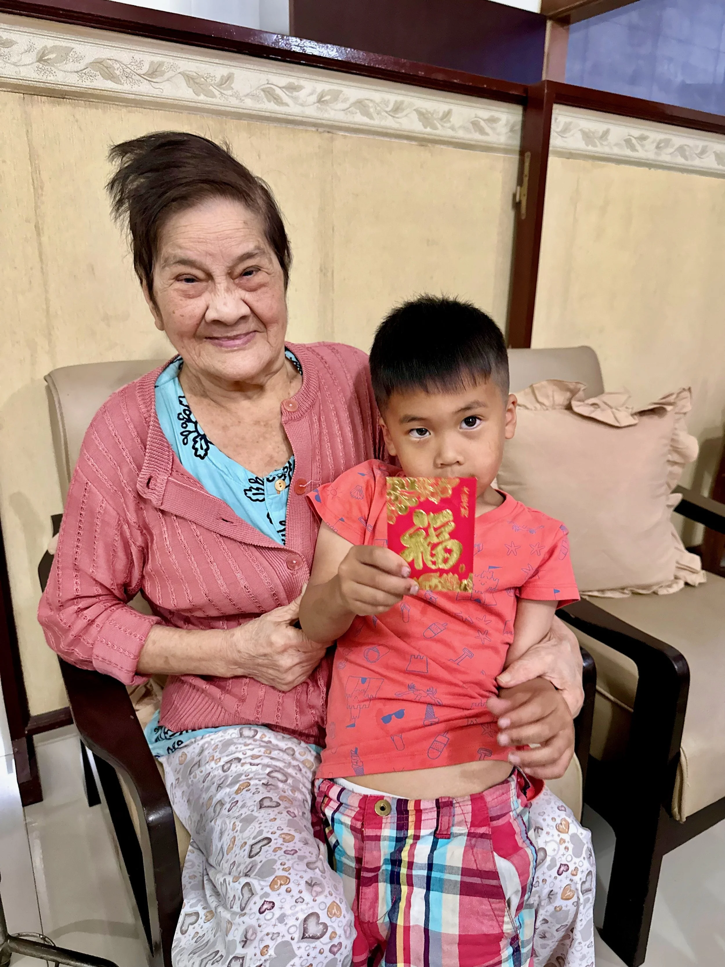 Ethan with great grandma