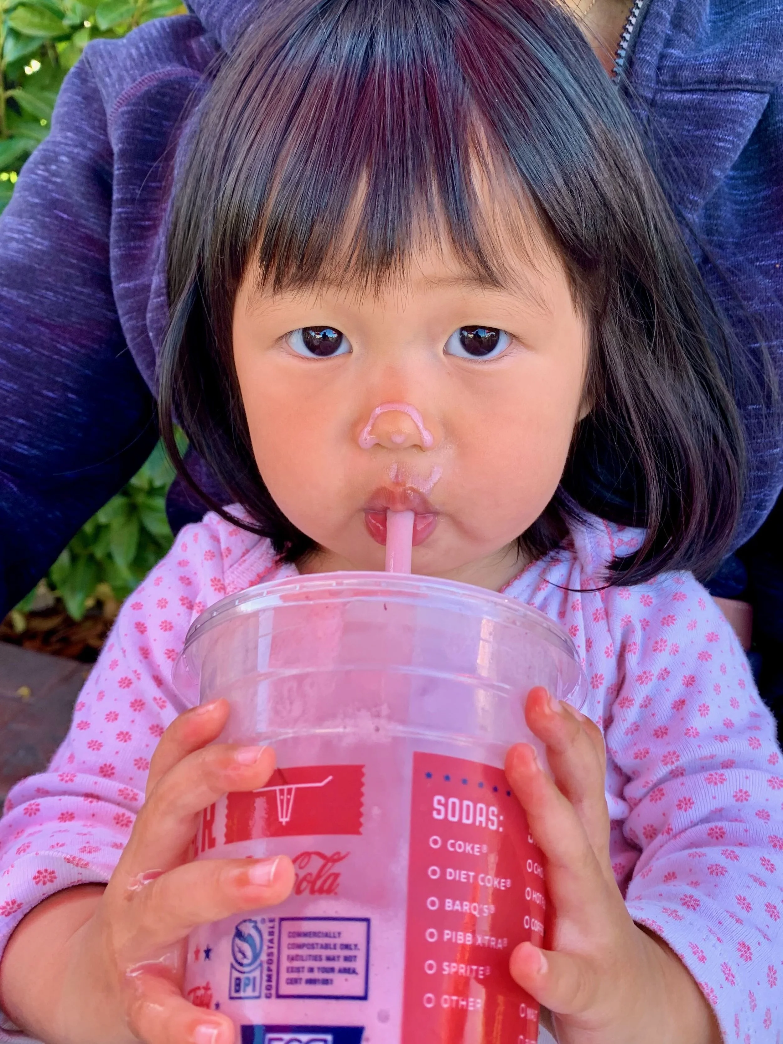 She loves her milkshakes