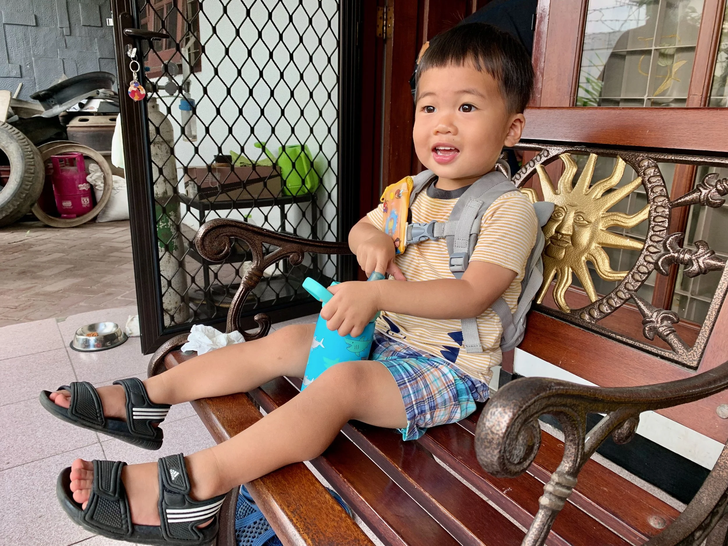 Sitting on the porch at grandma's house