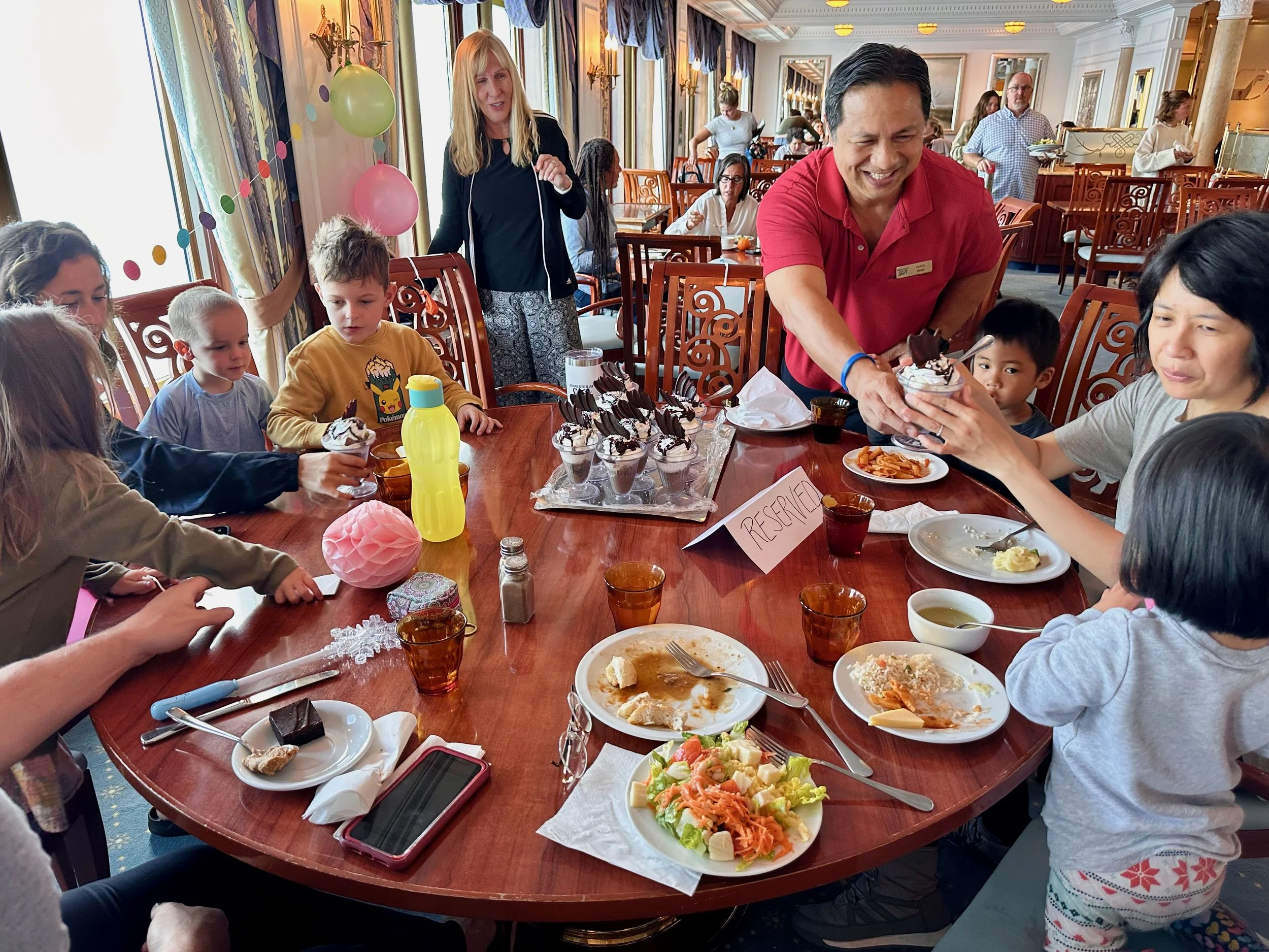 April birthday celebration on the ship