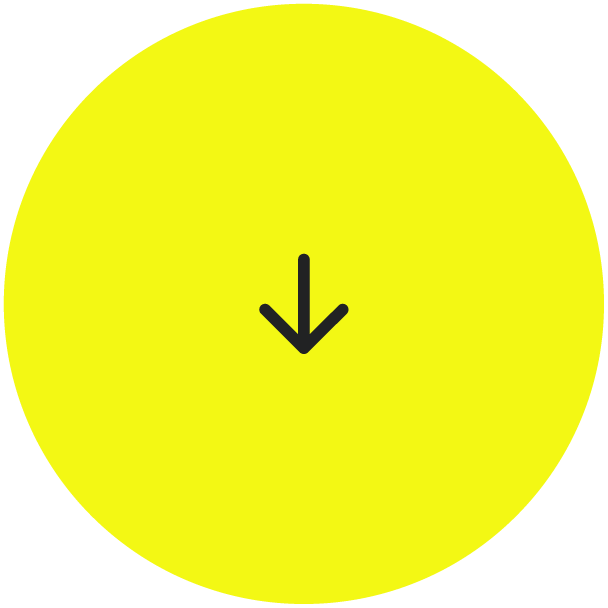 Yellow circular sign with a black downward arrow in the center.