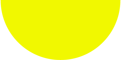 A yellow circular object with a black background.