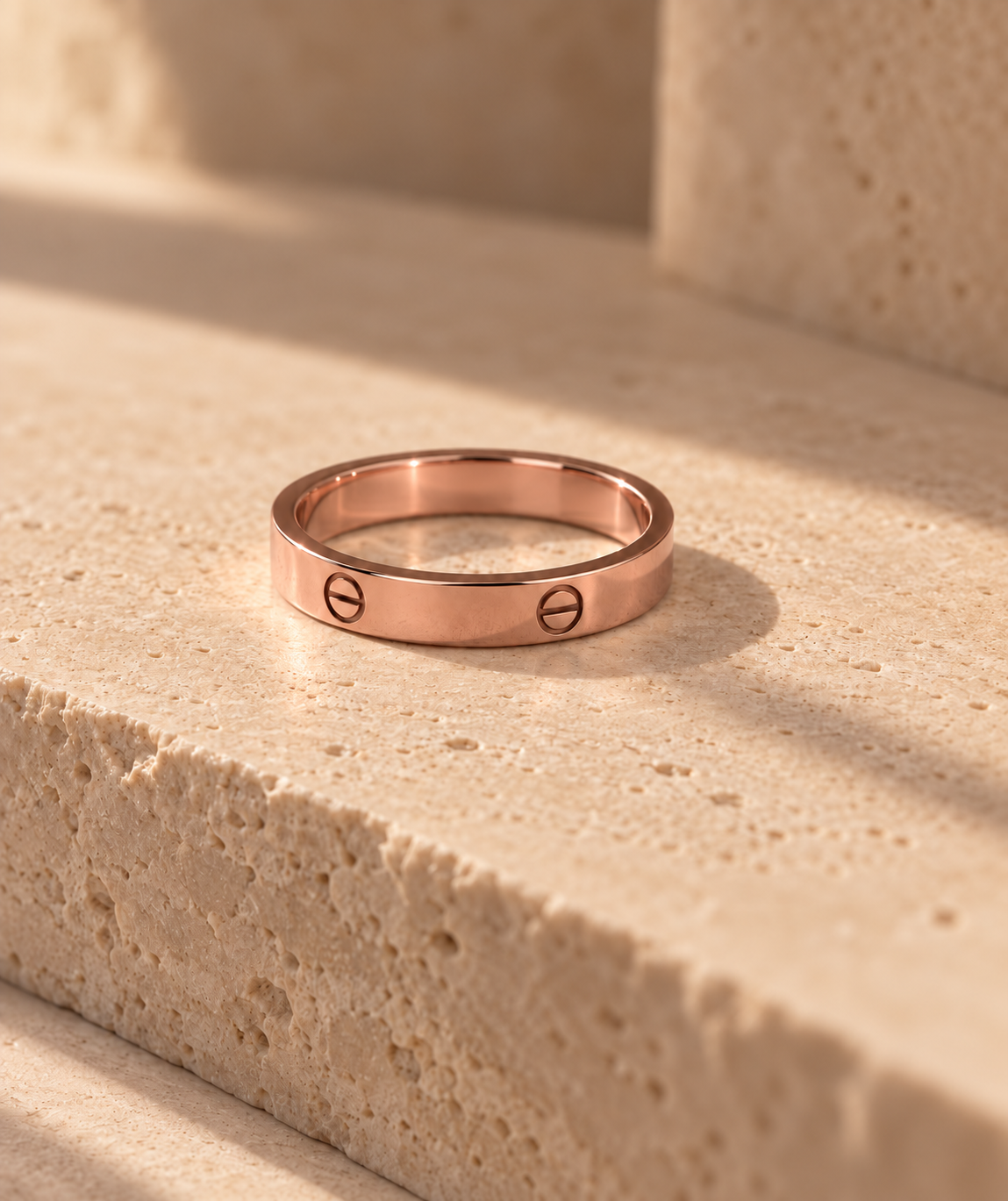 Love Negative Rose Gold Ring