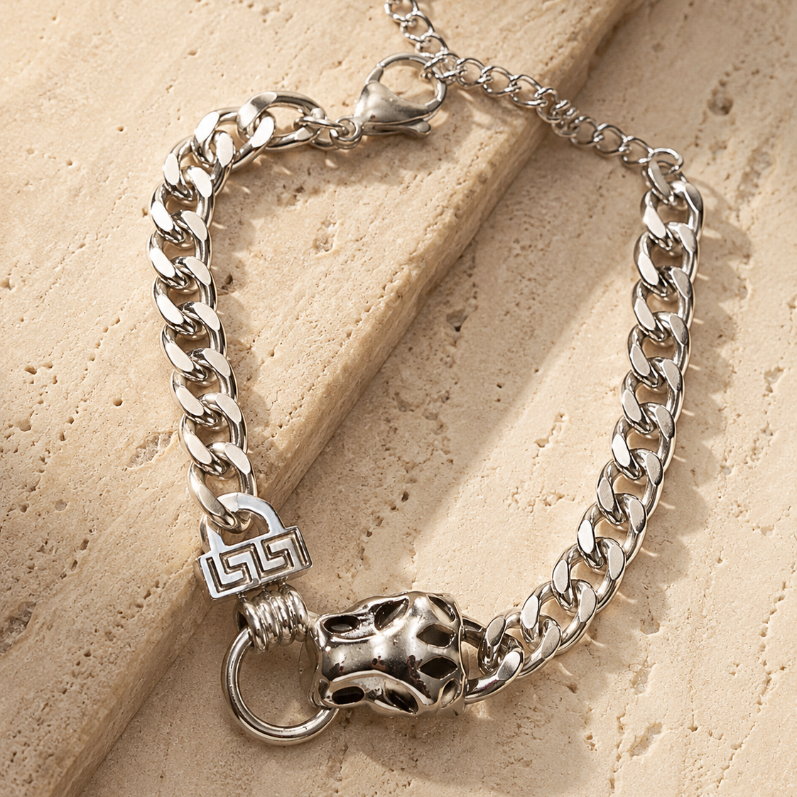 Italian Style Jaguar Chain Linked Bracelet