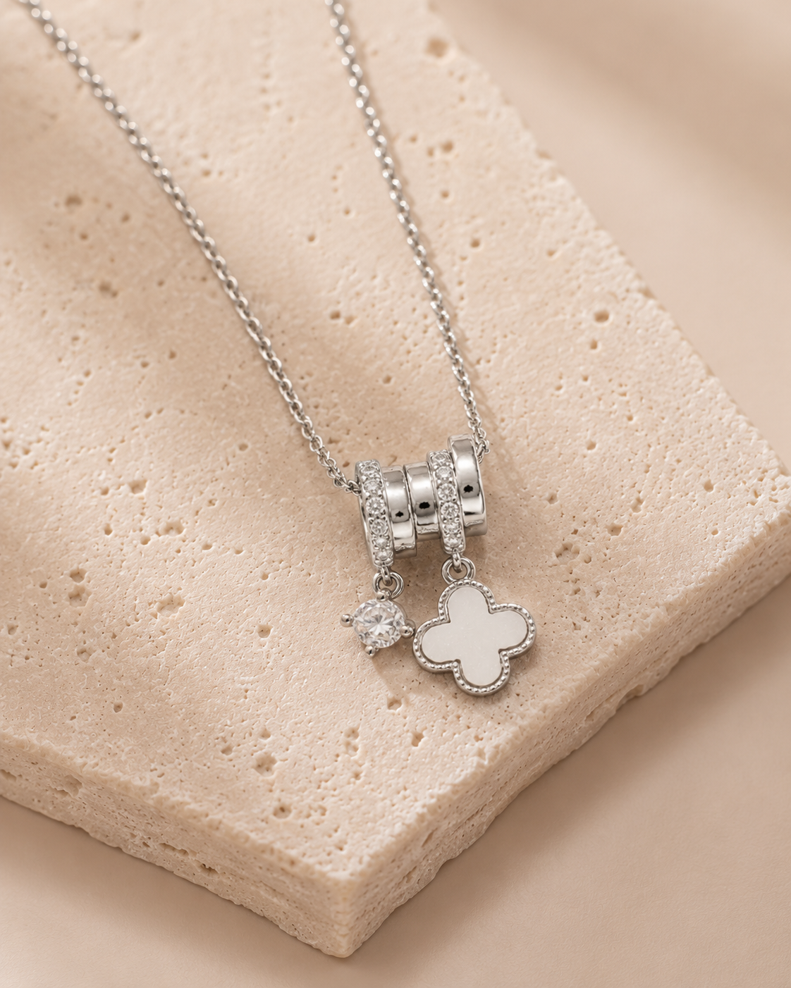 Four Leaf Clover Charm Pendant Necklace