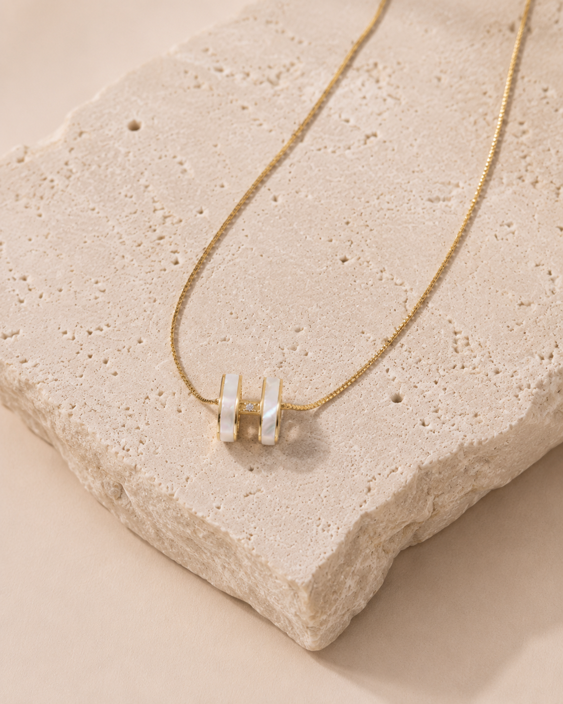 H Dainty Pop Pendant Necklace