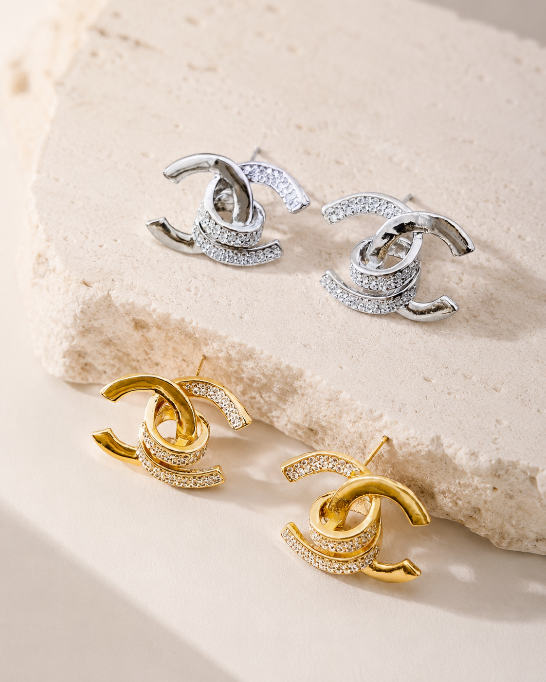 Double C Looped Earrings