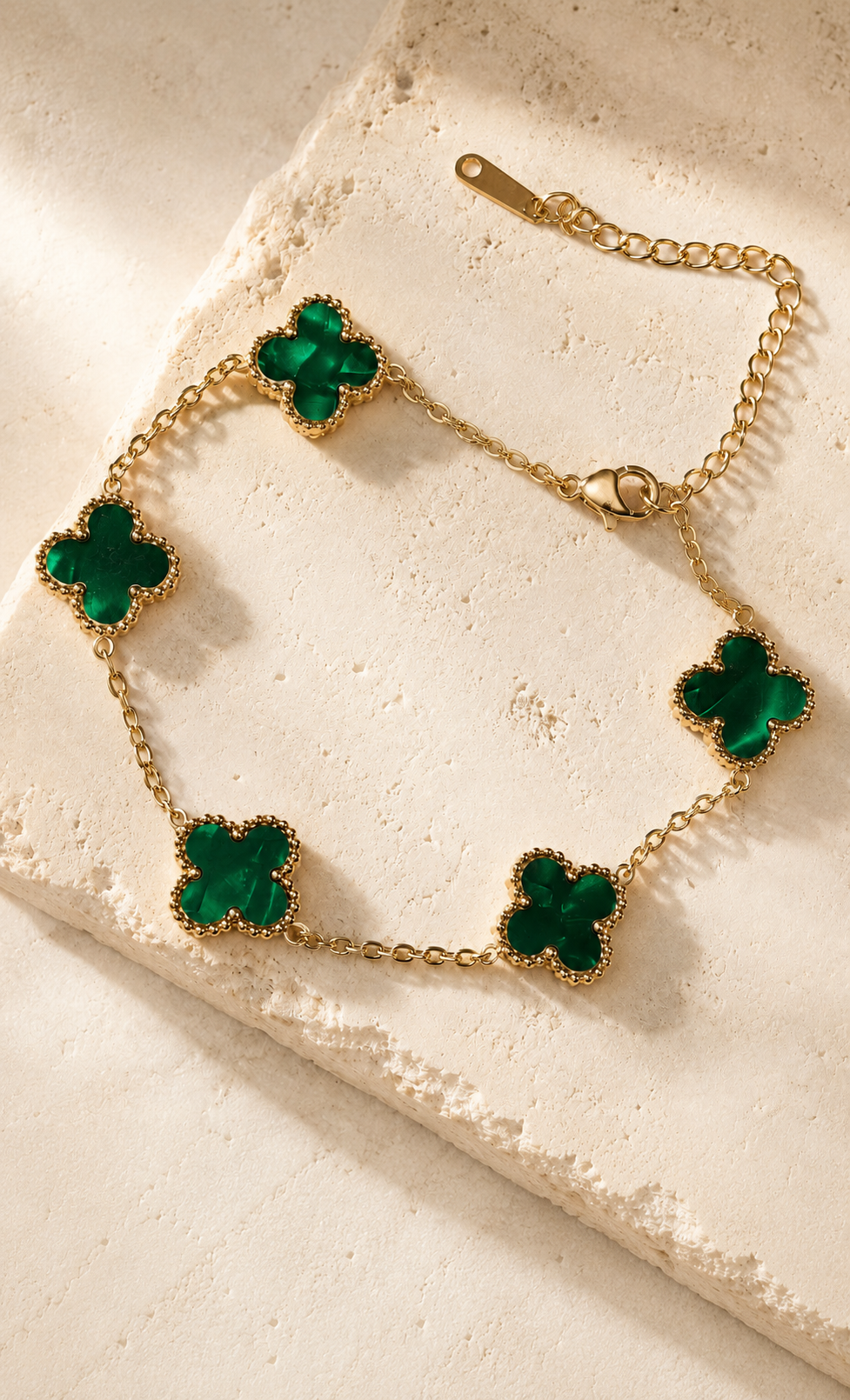 Four Leaf Clover Multi Green Bracelet