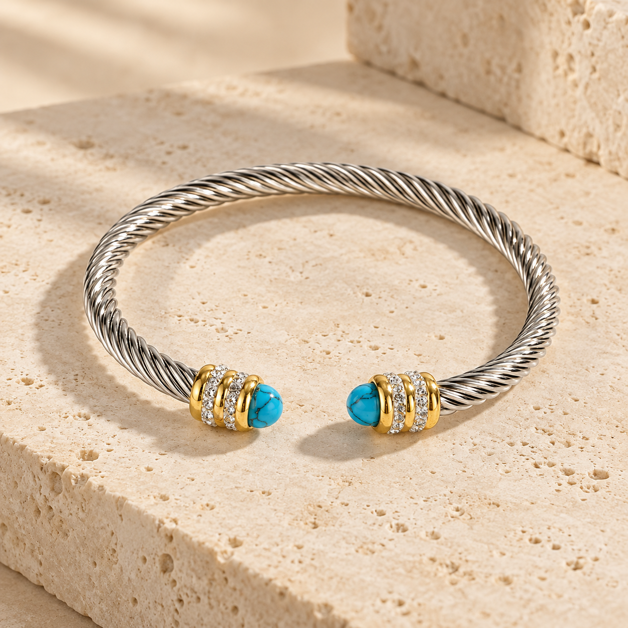 David Renaissance Cable Bangle Yurman Inspired.png