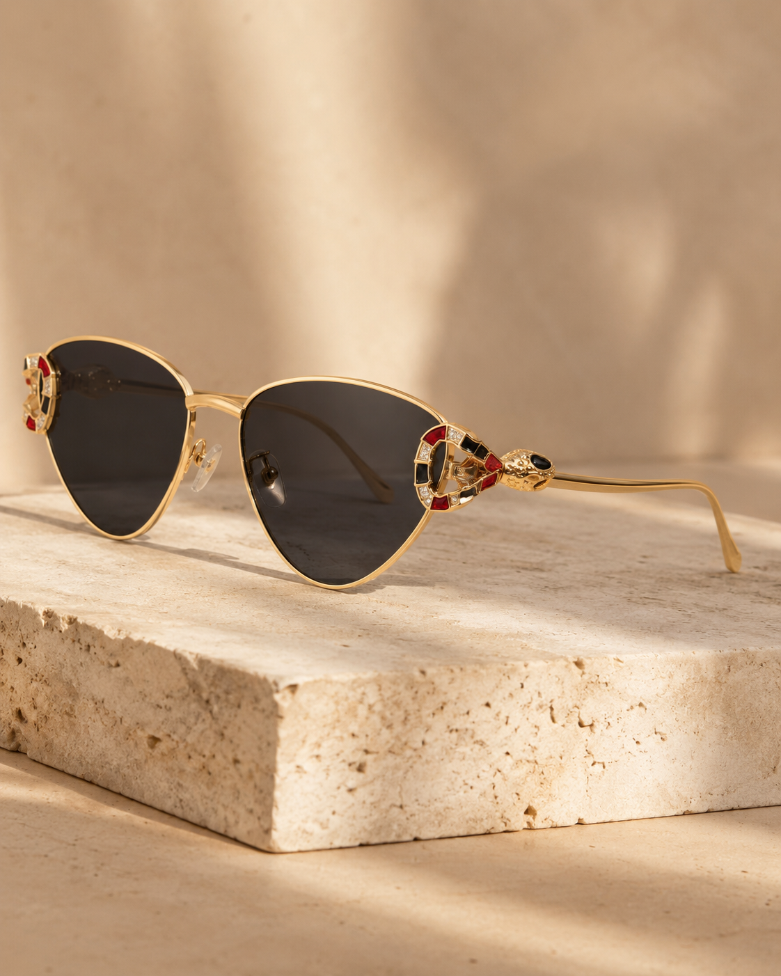 Serpenti Cat Eye Metal Frame Sunglasses.png