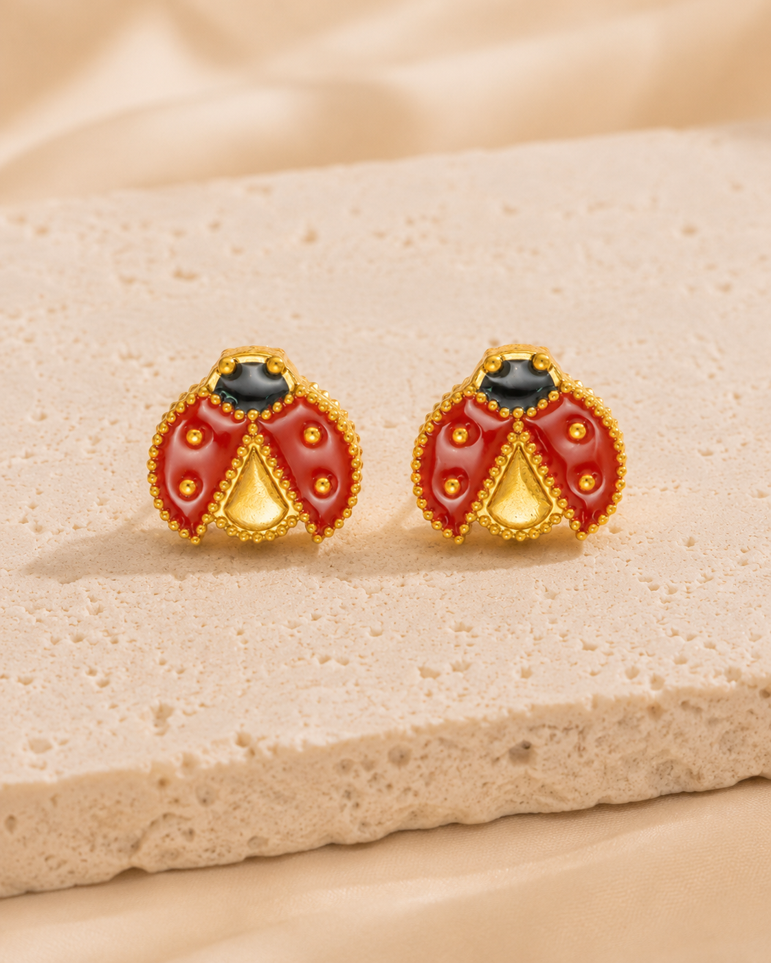 Ladybug Lucky Spring Earrings