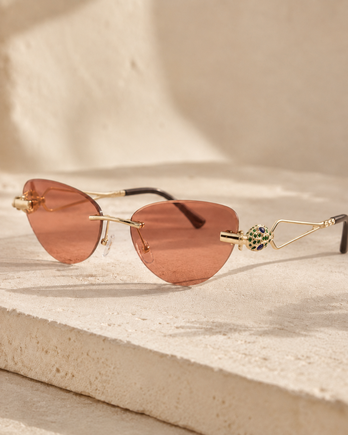 Serpenti Cat Eye Metal Frame Sunglasses.png