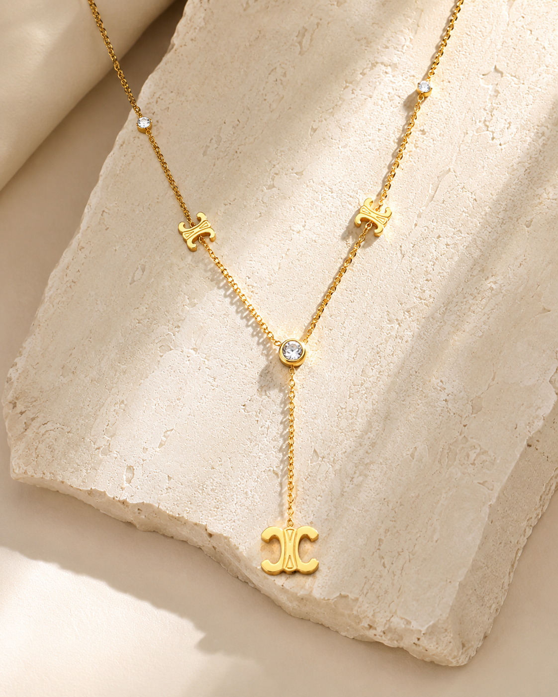 Paris Triomphe Tassel Sweater Chain Necklace