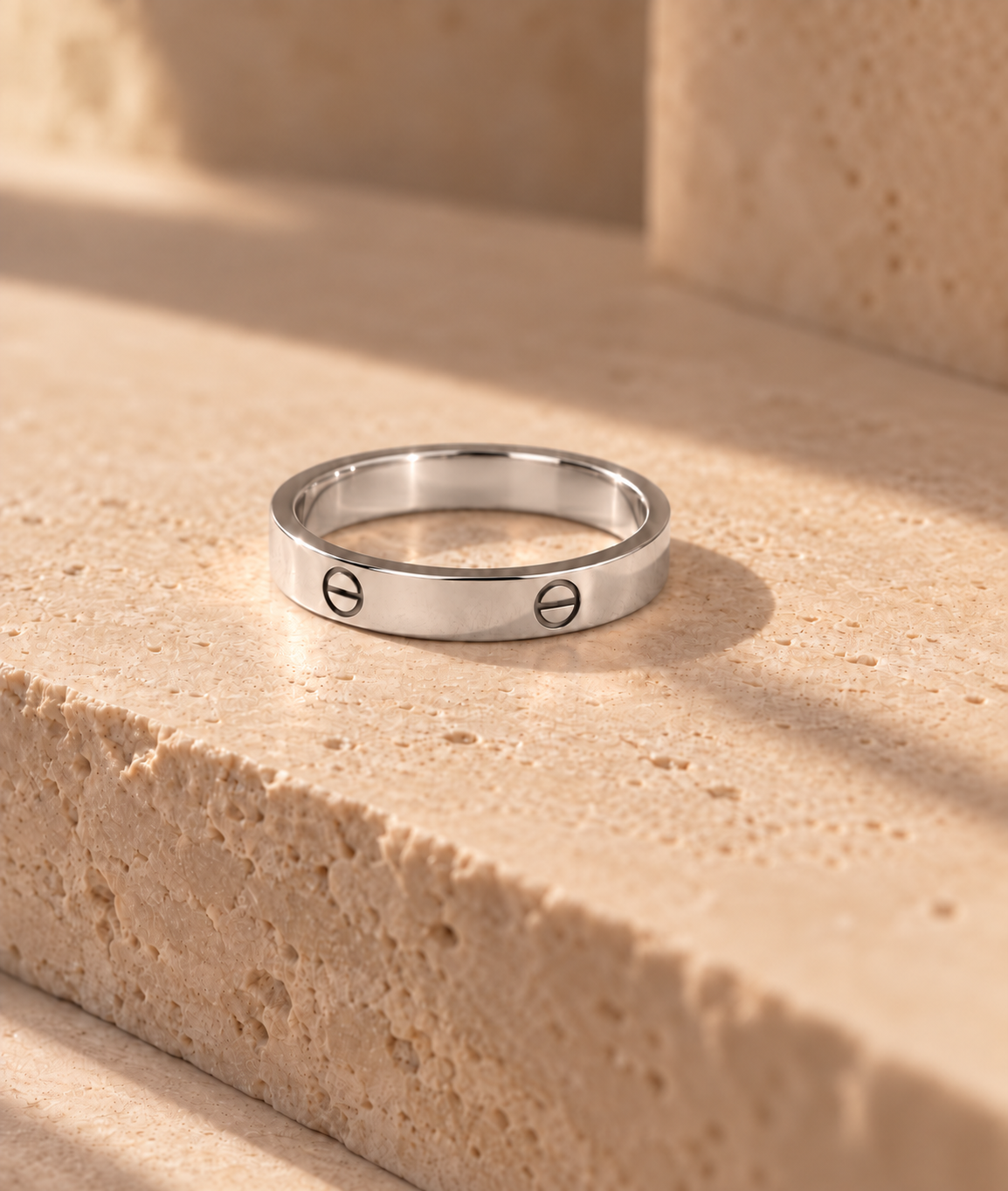 Love Negative Silver Ring