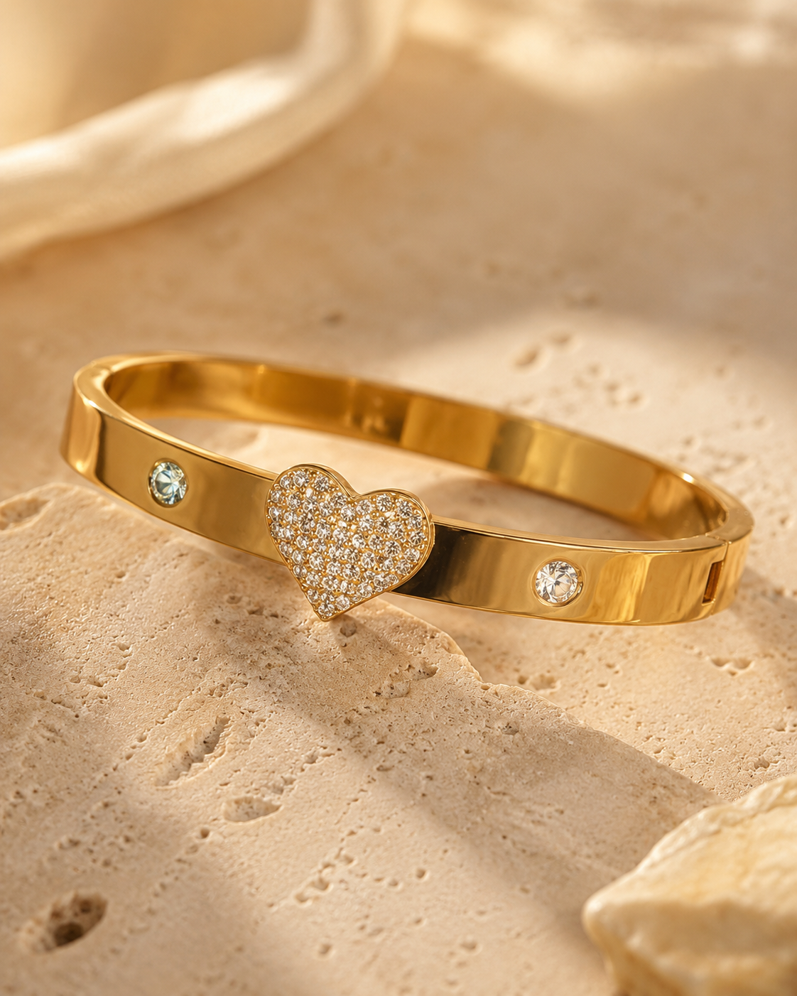 Love Heart Sparkle Bangle
