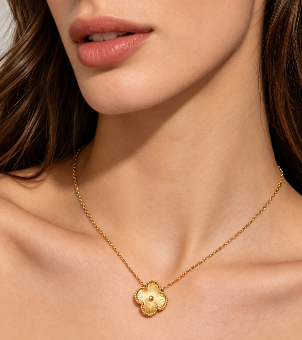 Four Leaf Clover Gold Necklace.png
