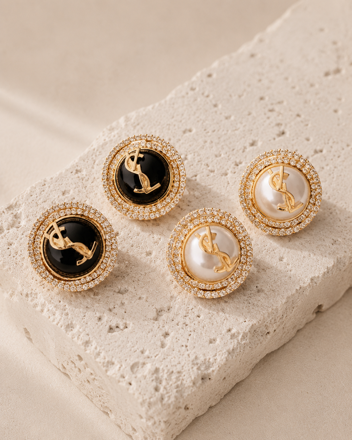 VSL Vintage Style Pearl Earrings