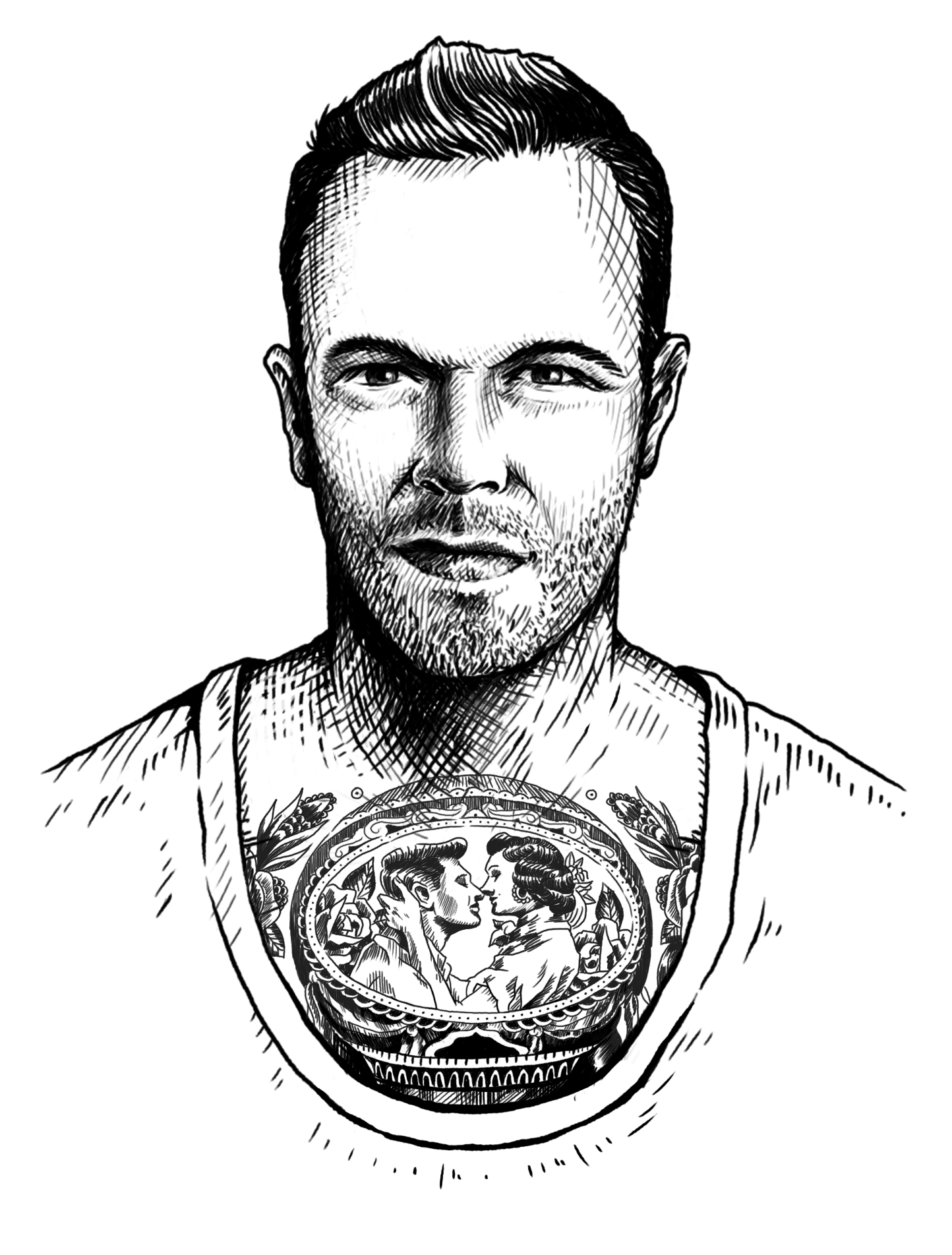 A black and white illustration of a person standing on a globe, holding a flagpole with a globe on top.