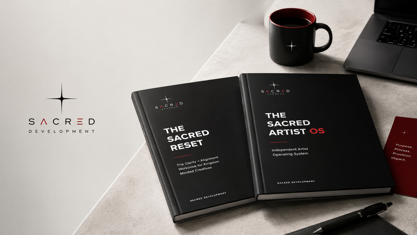 Sacred Records artist development tools featuring The Sacred Reset and Sacred Artist OS, created to help independent artists plan, organize and grow their music careers.