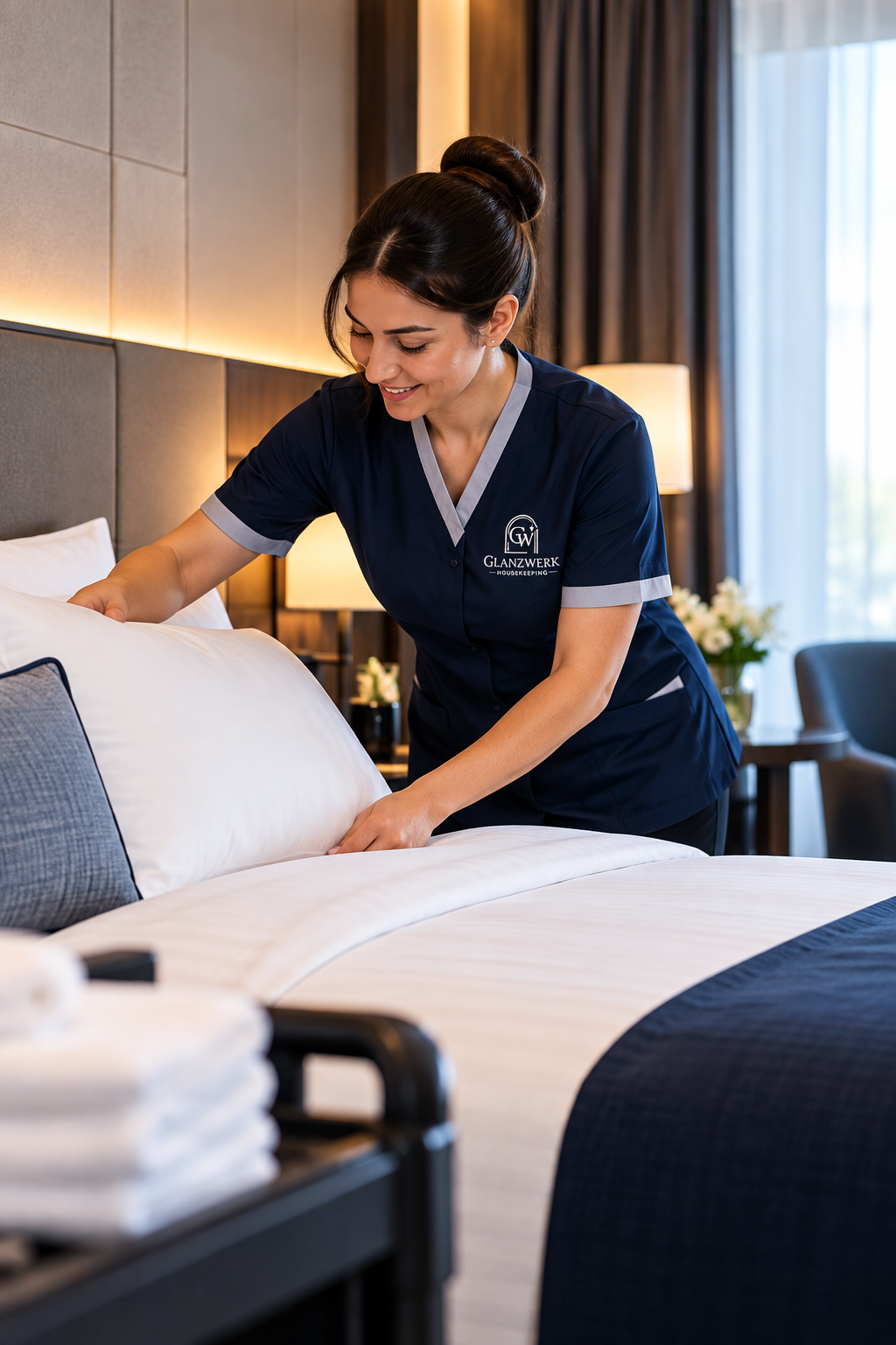 Mitarbeiterin im Housekeeping bei Glanzwerk Housekeeping in Potsdam