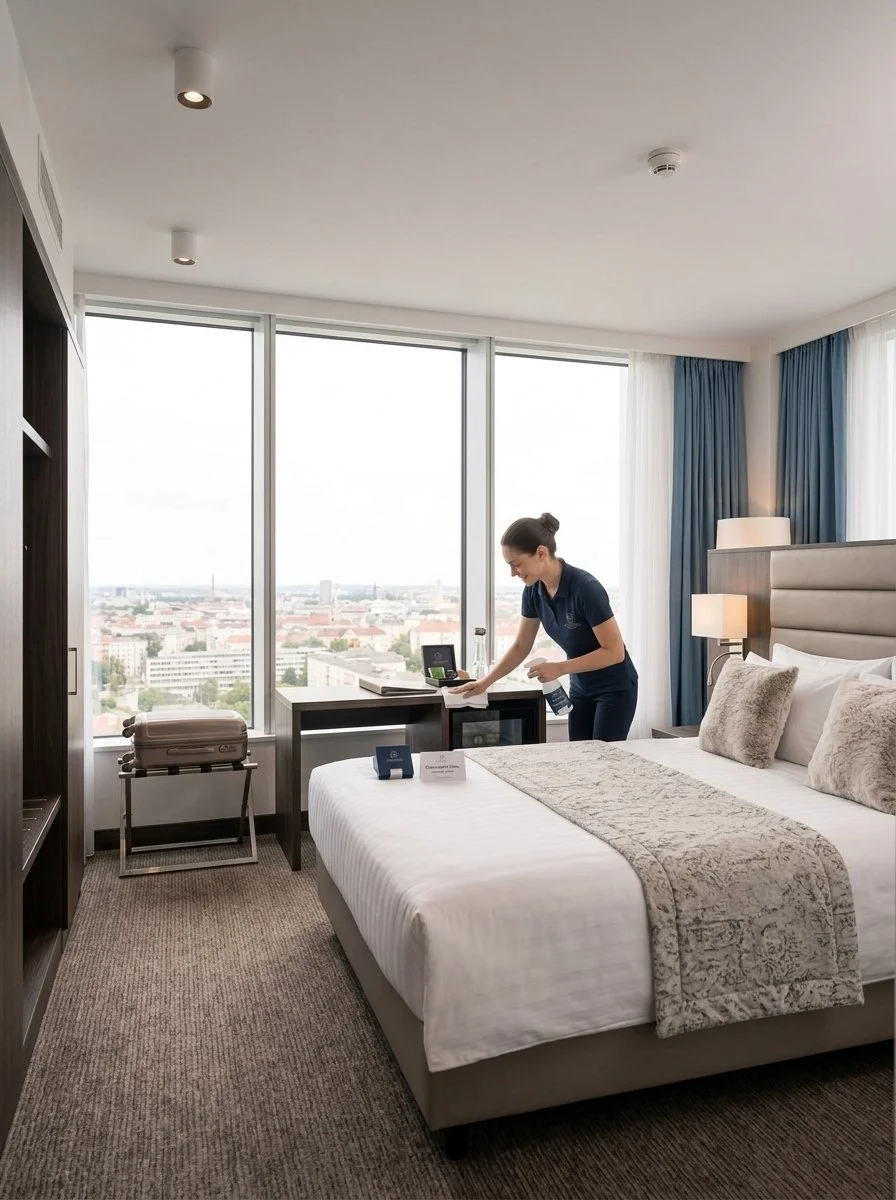 Mitarbeiterin im Housekeeping bei Glanzwerk Housekeeping
