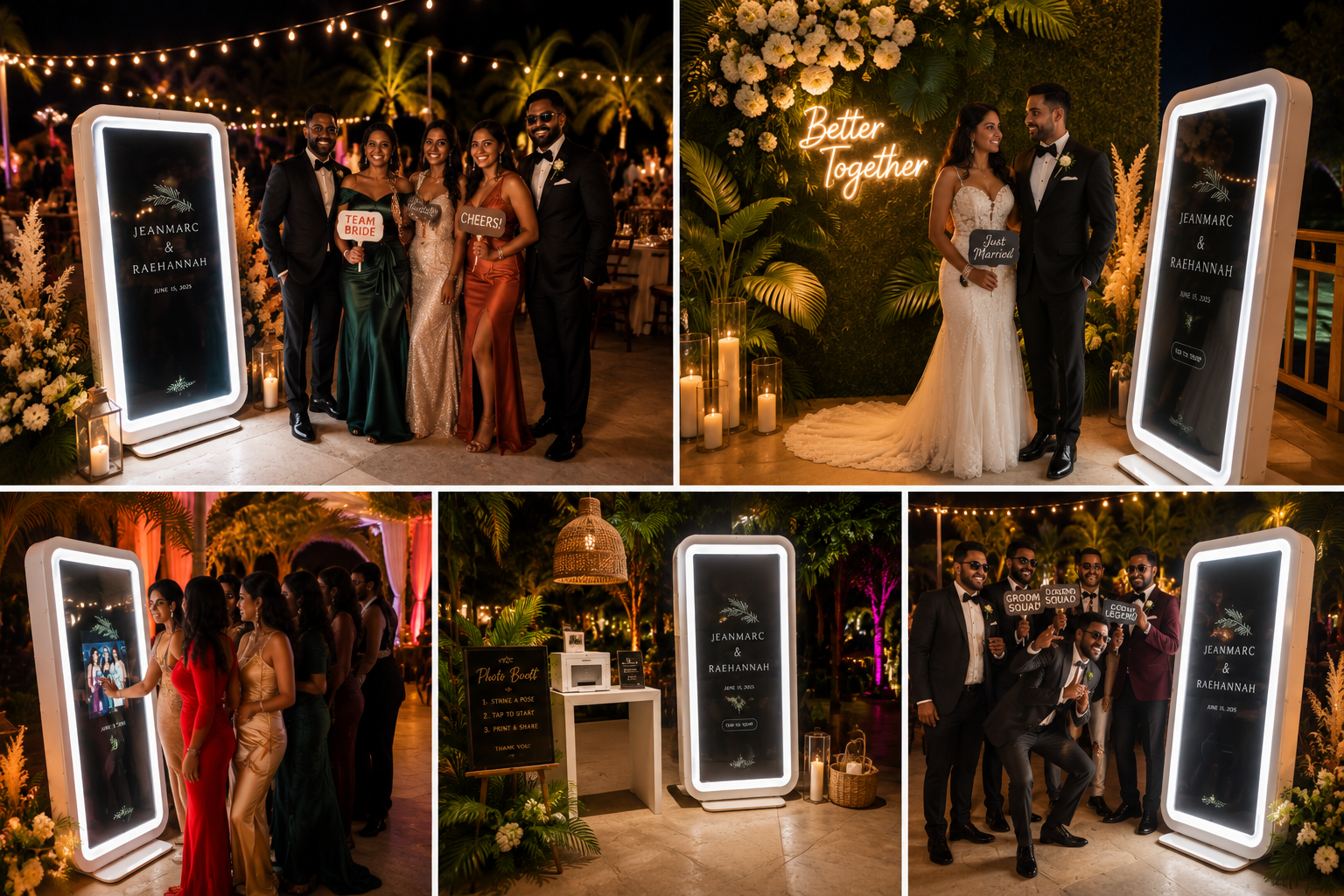 Mirror Photo booth, events, backdrops, signage, lighting
