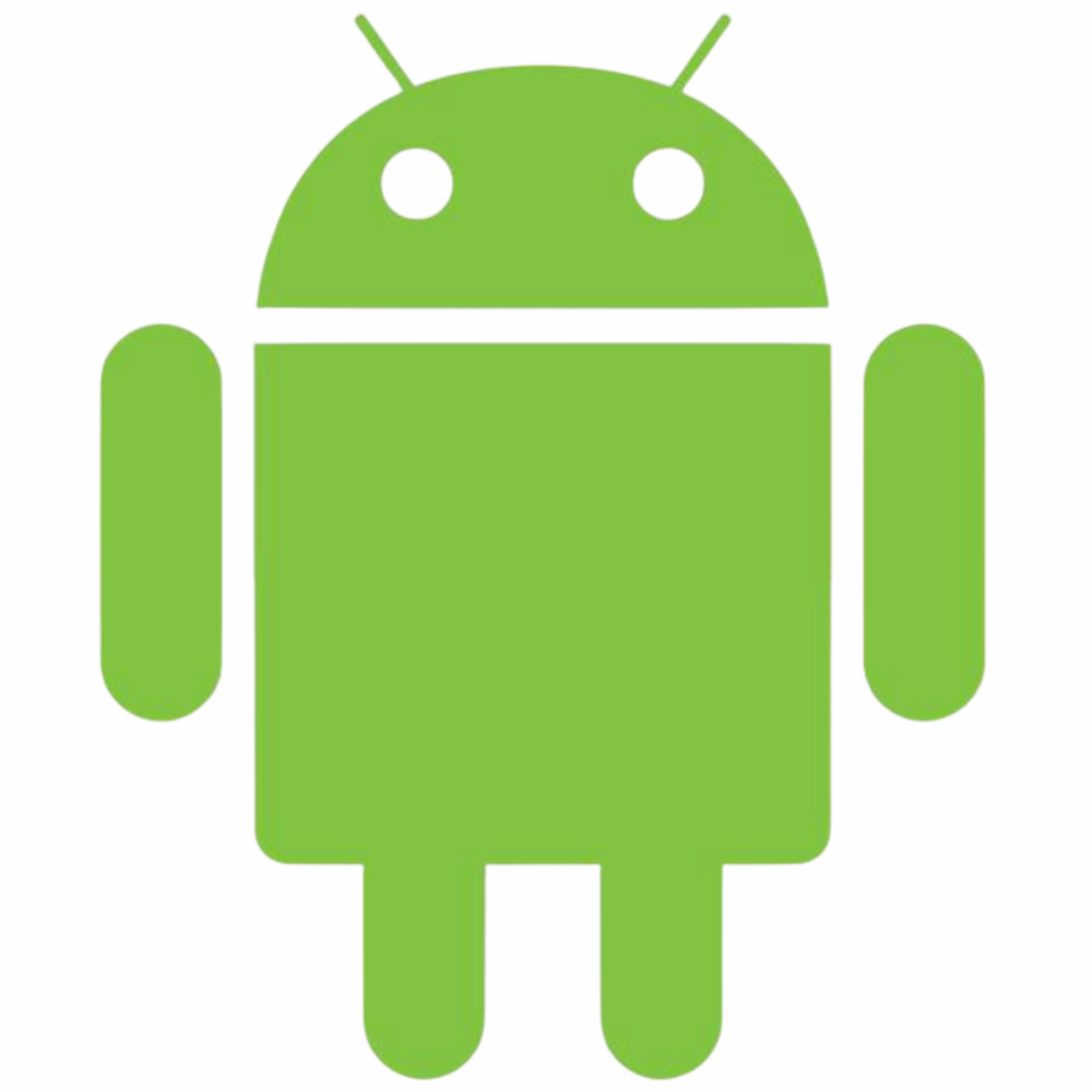 Green Android robot logo on a white background.