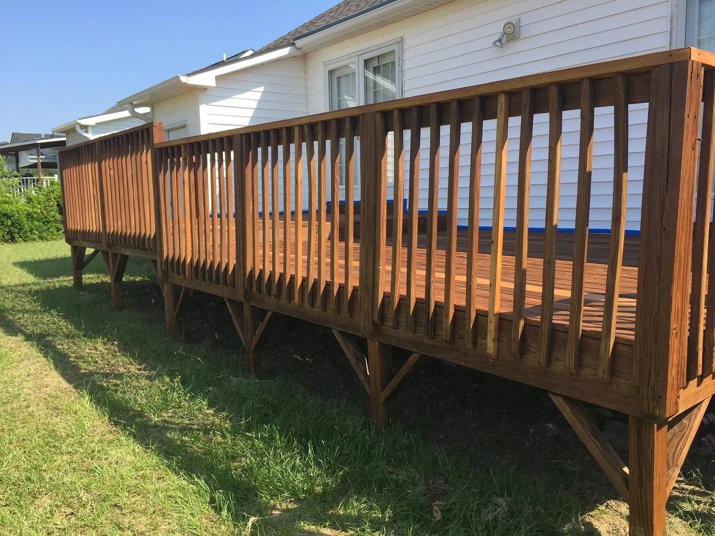 Check out this stunning new porch we just finished! 🔨✨ Built to last and designed for ultimate comfort, it&rsquo;s the perfect spot to relax, entertain, and enjoy the outdoors. Ready to upgrade your space? Let&rsquo;s build your dream porch next! 💪