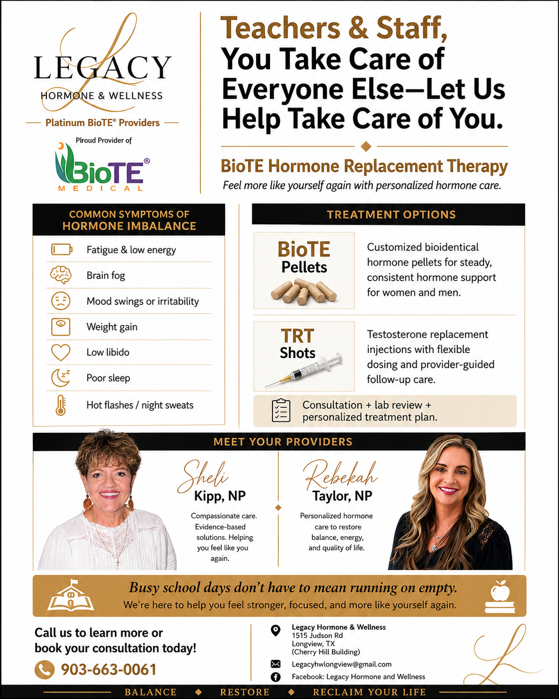 BIOTE Hormone Therapy, Pellets & TRT
