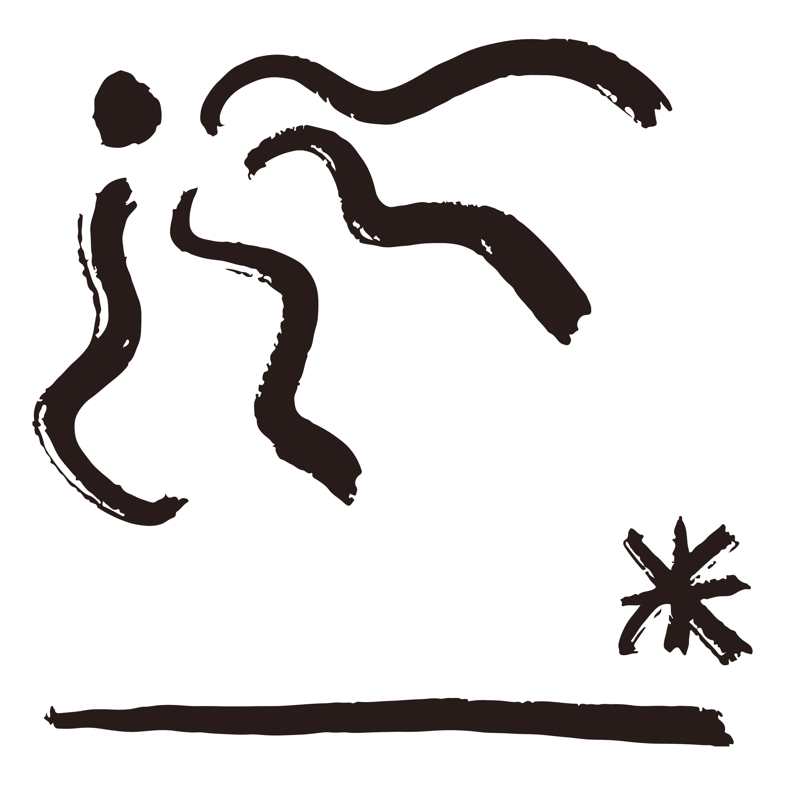 The outline of Italy with the map divided into regions.