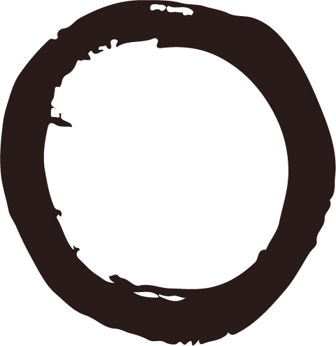 Black circular brushstroke on a black background