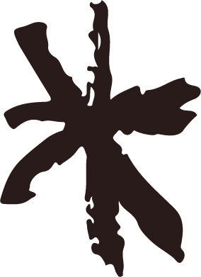 Silhouette of a palm tree.