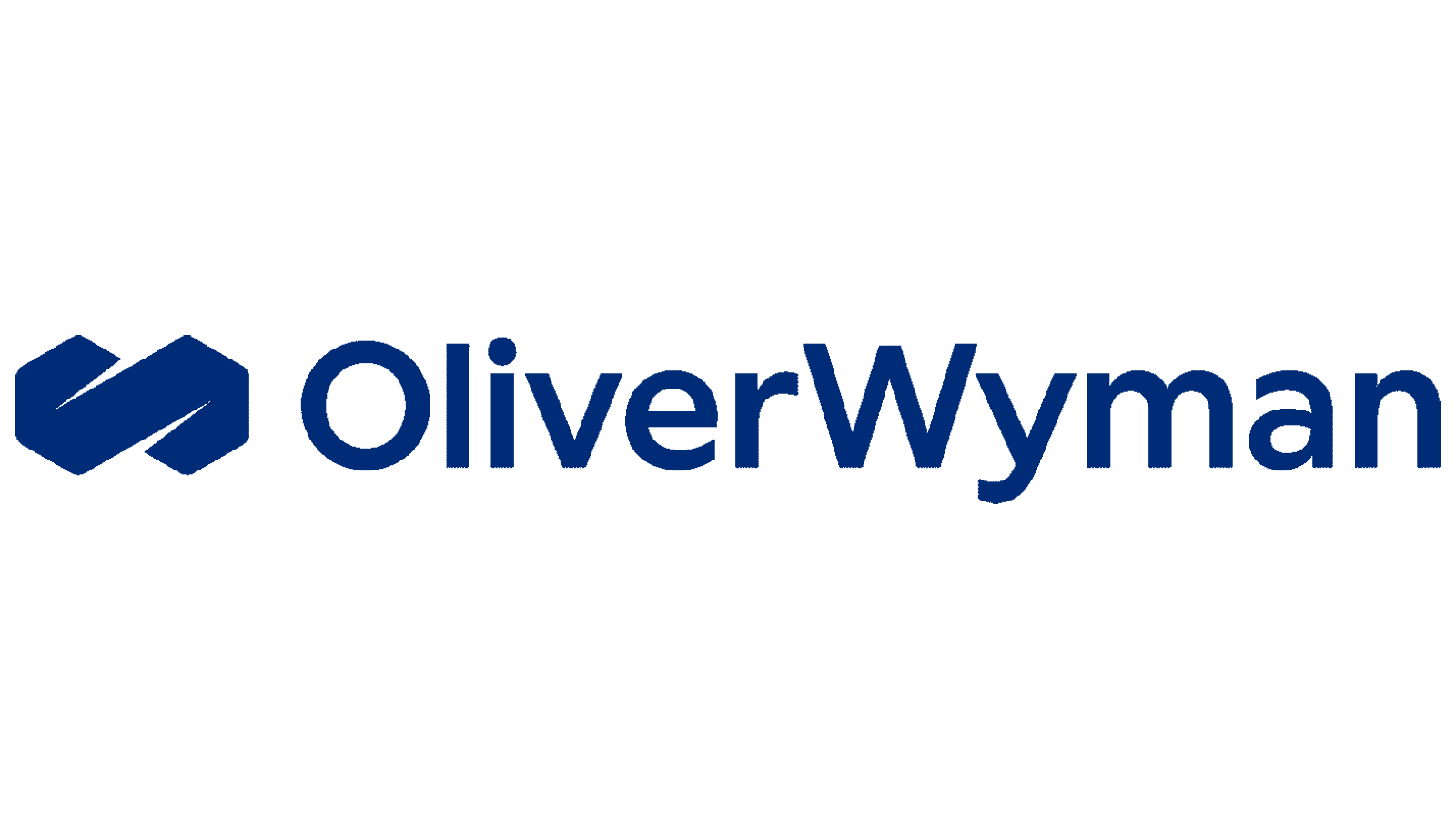 Oliver Wyman logo with a dark blue icon and text