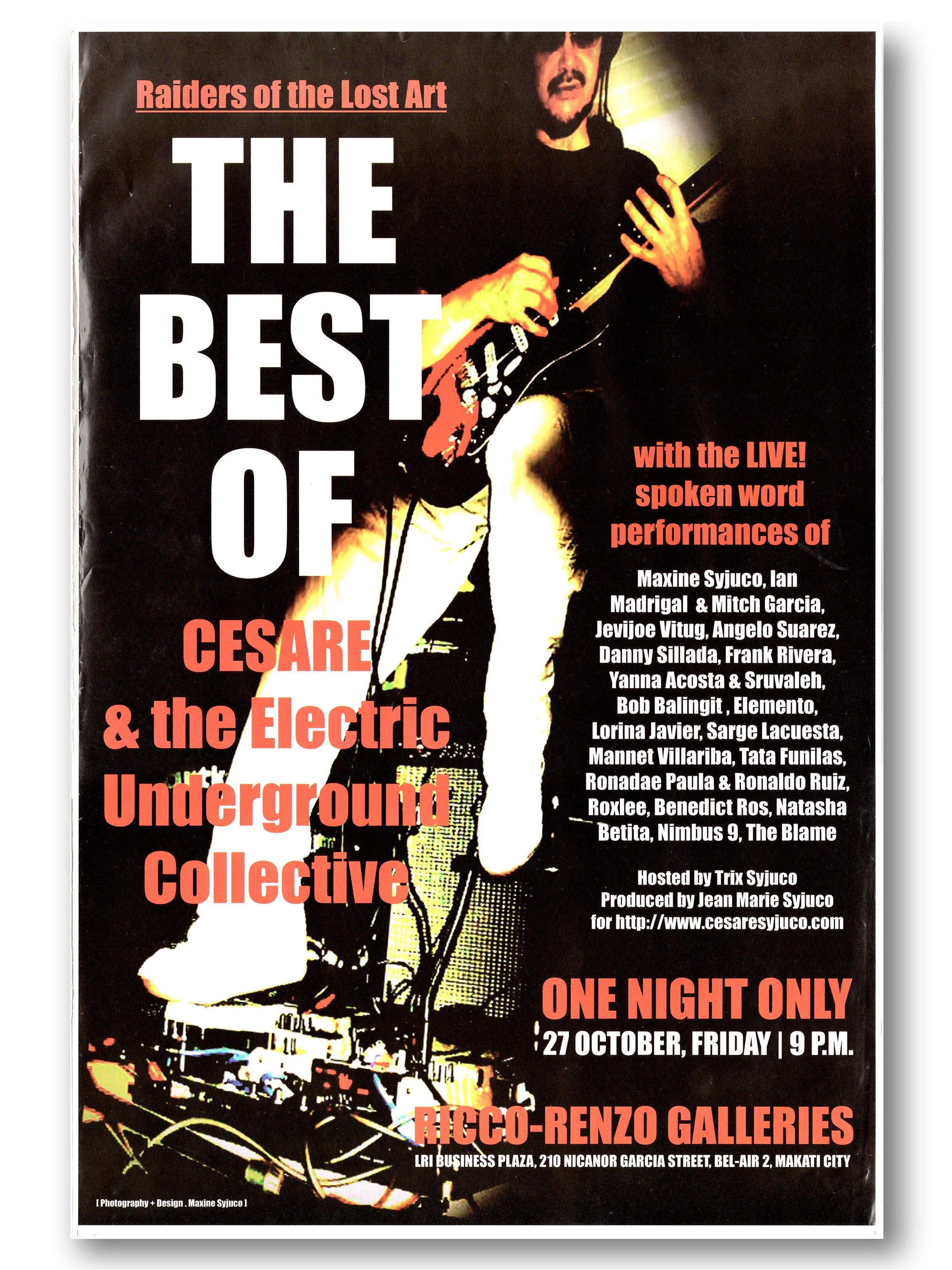 The best of cesare Syjuco and the electric underground collective - Ricco Renzo gallery - Maxine Syjuco Benedict ros