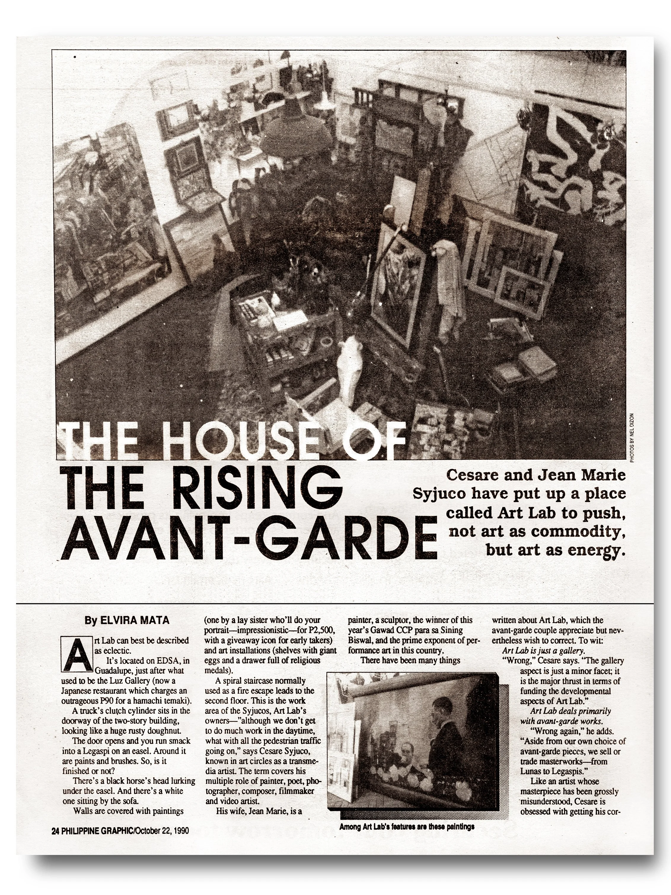 Art legends and pioneers Cesare Syjuco and Jean Marie Syjuco - "The House of the Rising Avant-Garde" article and feature - Art Lab The Syjuco Museum