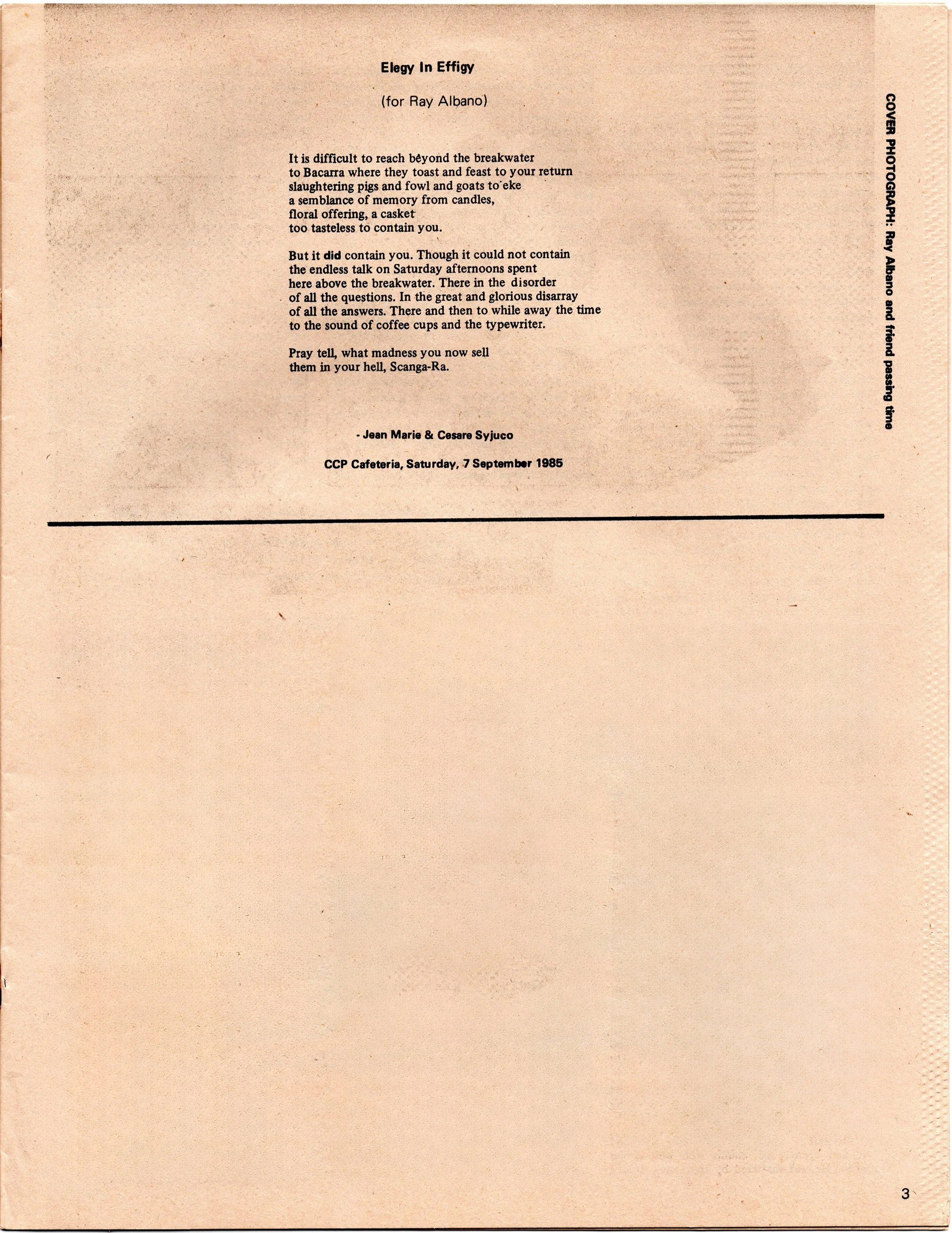 Elegy In Effigy
