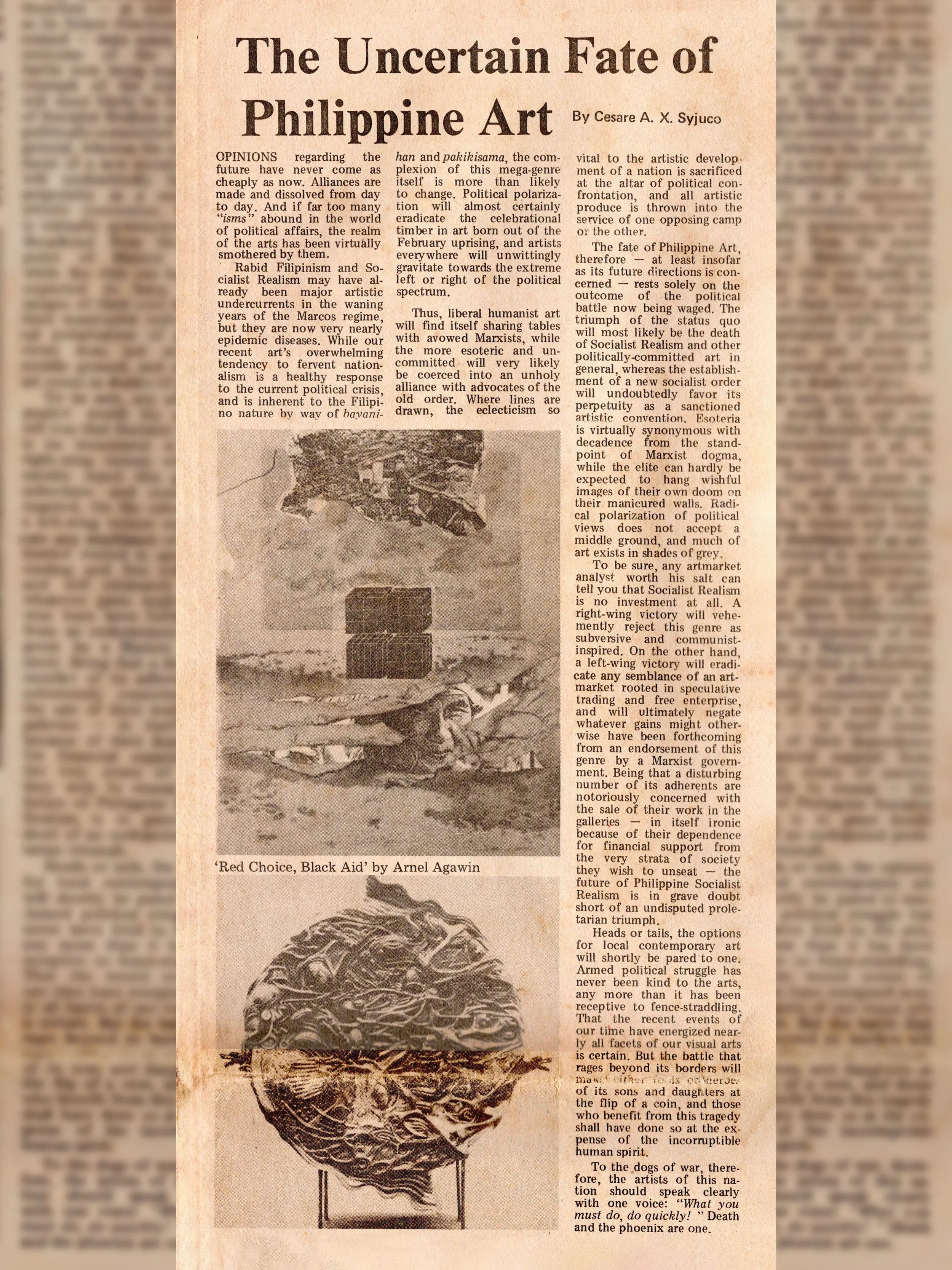 The Uncertain Fate of Philippine Art